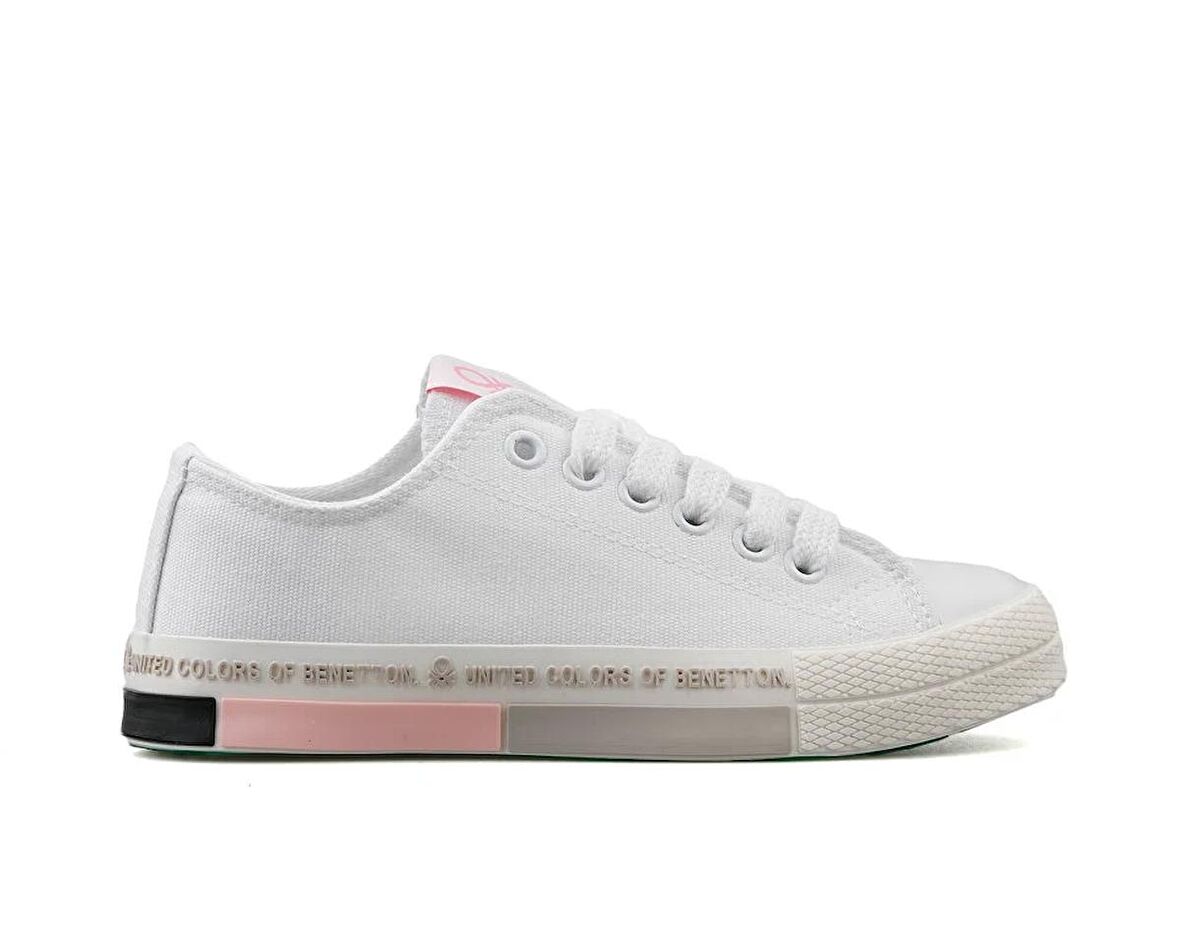 Benetton Bn 70017 Beyaz Pudra Kadın Günlük Ayakkabı BN-70017-BEYAZ-PUDRA Beyaz