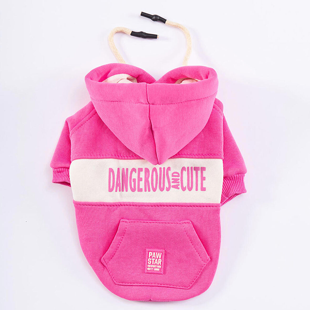 PAWSTAR PEMBE CUTE HOODİE KÜÇÜK IRK KÖPEK VE KEDİ SWEATSHİRT 