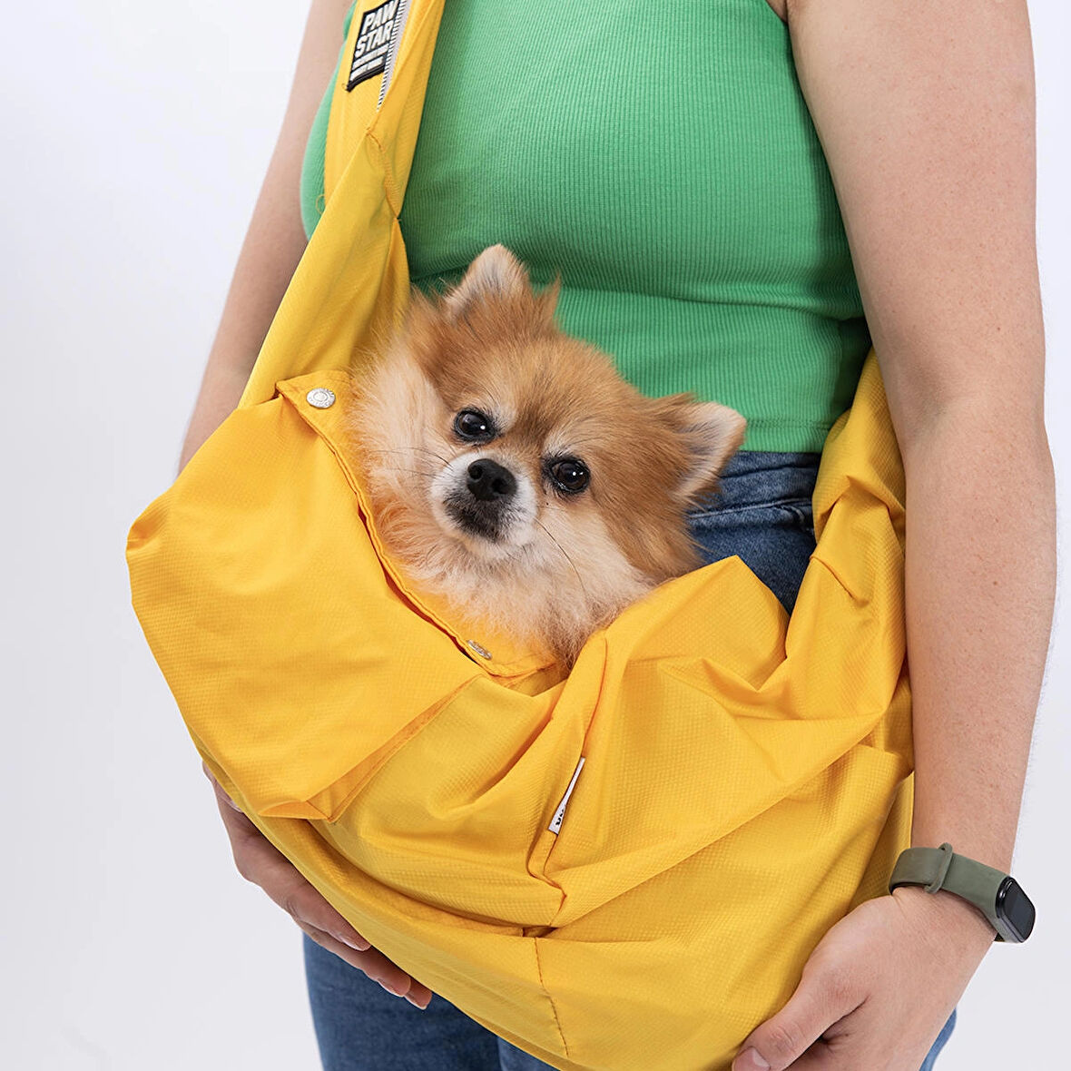 Pawstar Sarı Crossbody Küçük Irk Köpek Çapraz Taşıma Çantası