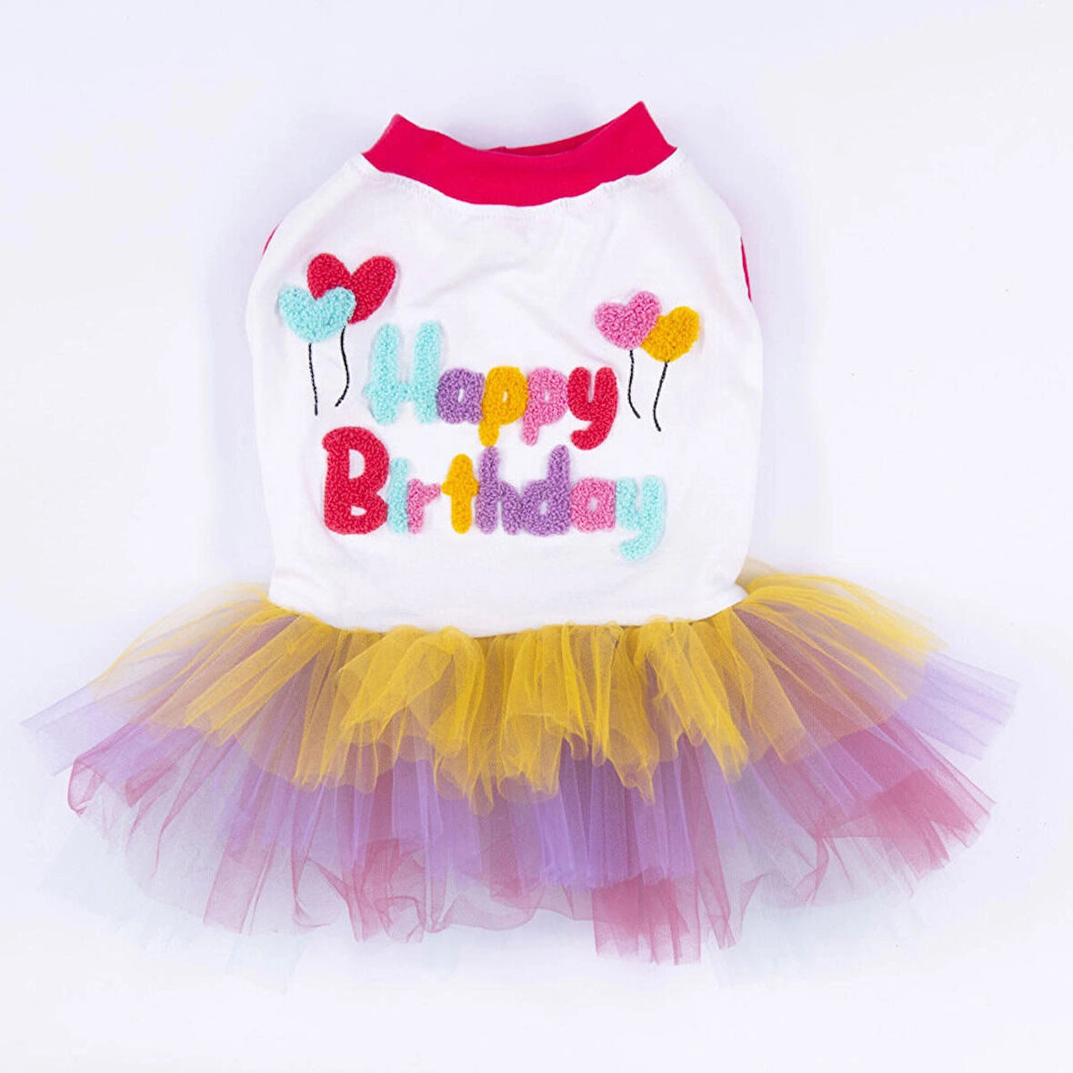 Pawstar Happy Birthday Tütülü Kedi ve Küçük Irk Köpek Elbisesi