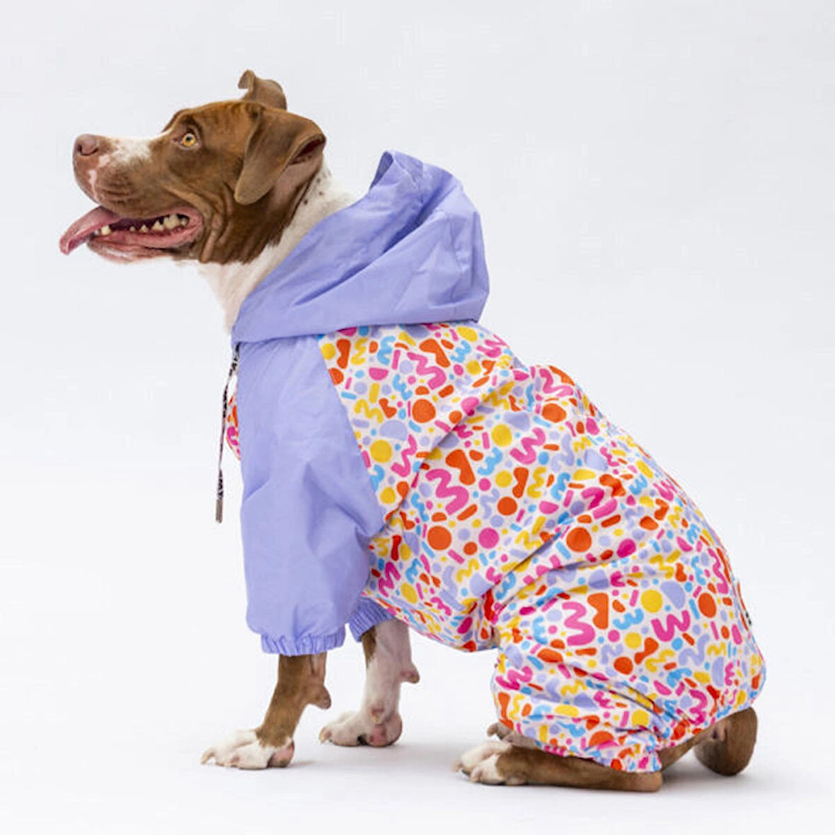 Pawstar Marsala Polarlı Su Geçirmez Orta-Büyük Irk Köpek Yağmurluk Tulum