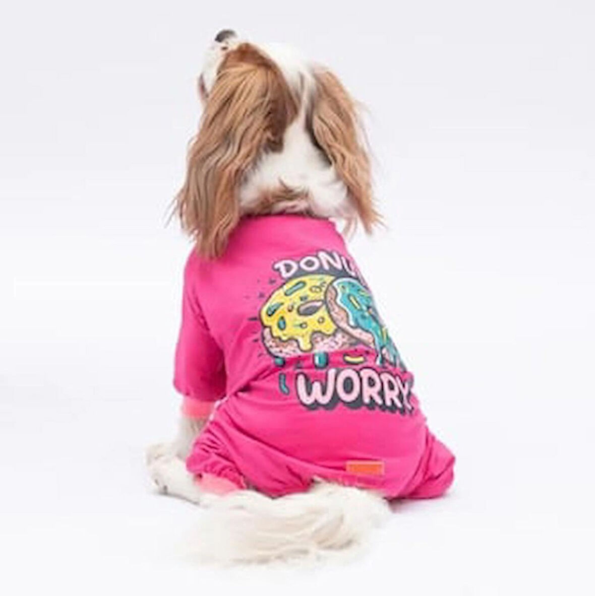 Pawstar Donut Worry Küçük Irk Köpek Penye Tulum Pijama