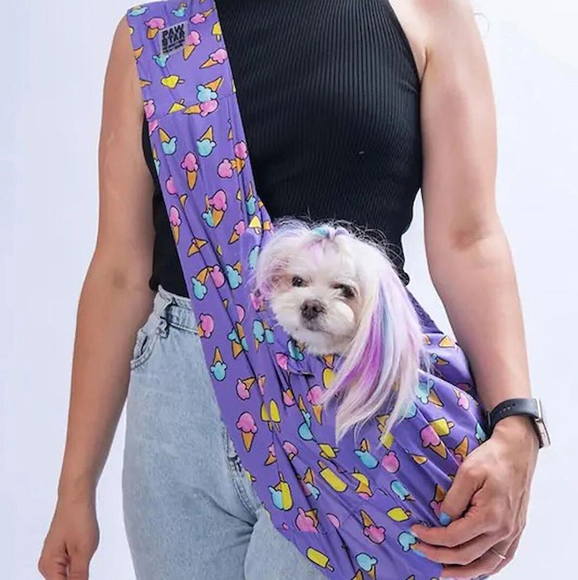 Pawstar Ice Cream Crossbody Küçük Irk Köpek Çapraz Taşıma Çantası