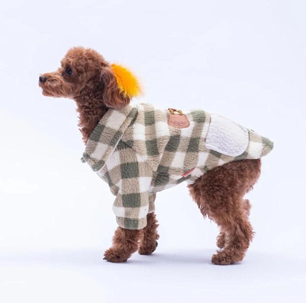 Pawstar Yeşil Chicago Checks Küçük Irk Köpek Pofuduk Ceket