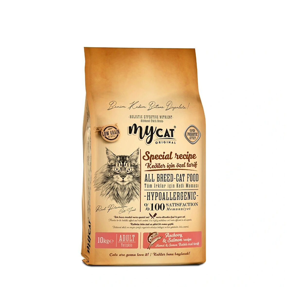 Mycat Az Tahıllı Hamsi & Somon Balıklı Skin Care Yetişkin Kedi Maması 10kg