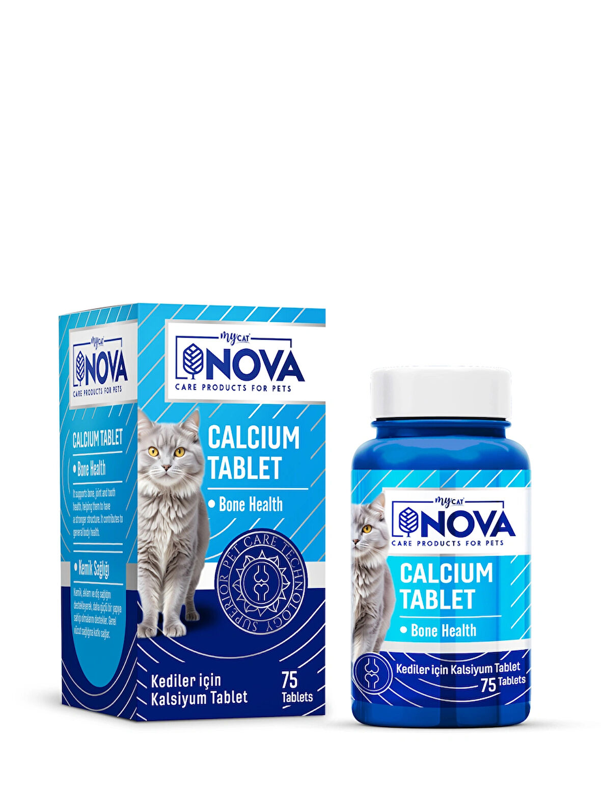 Nova Premium Calcium 75  Tablet  Kedi Vitamini