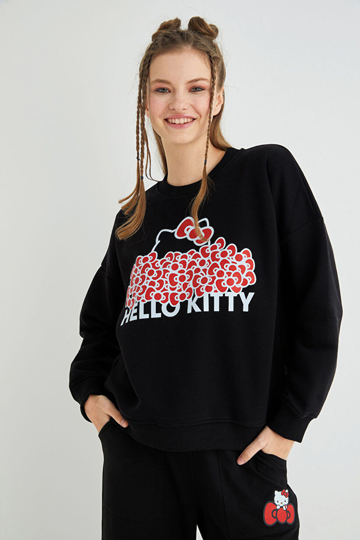 Lisanslı Baskılı Kalın Oversize Fit Sweatshirt