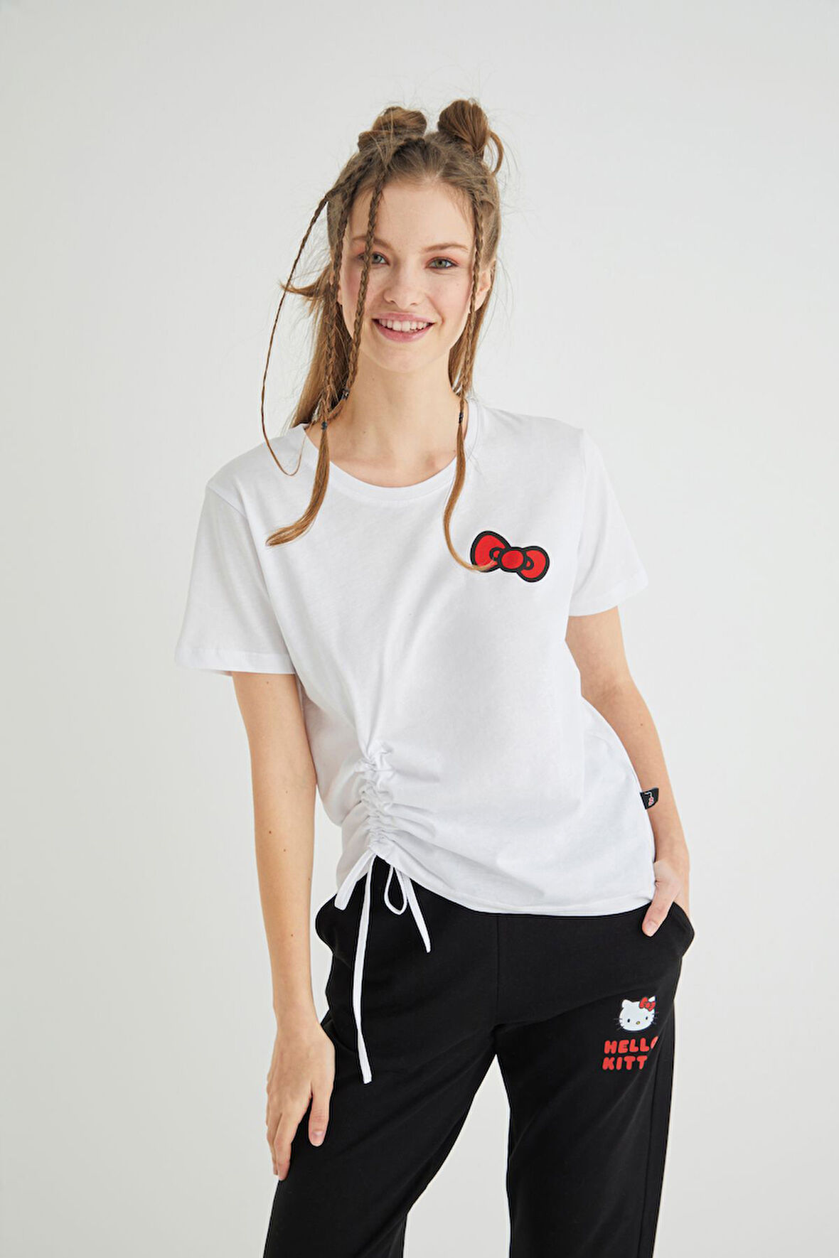 Lisanslı Baskılı Beyaz Tişört Regular Fit