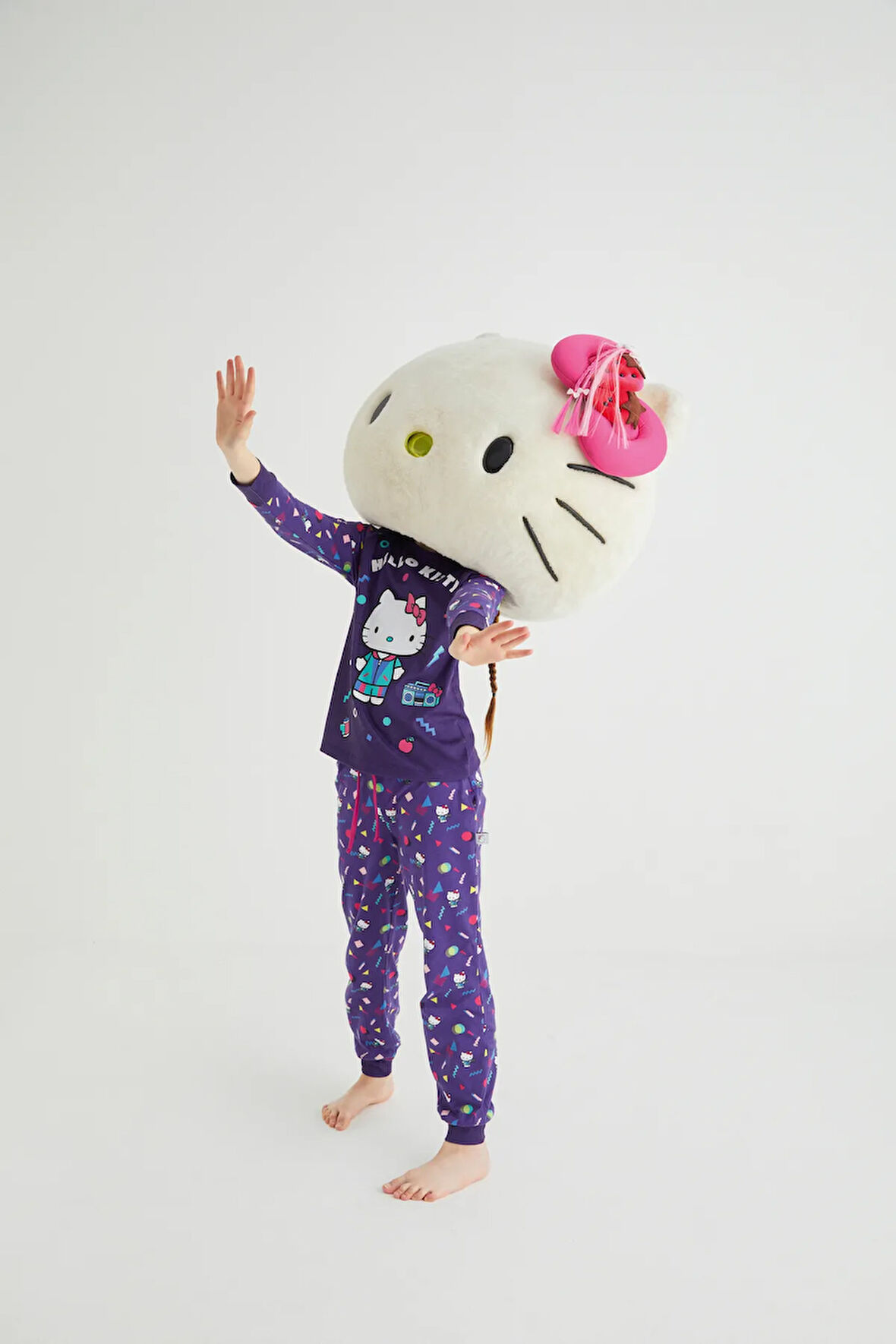 Kız Çocuk Kız Uzun Kol 100% Pamuklu Pijama Takımı