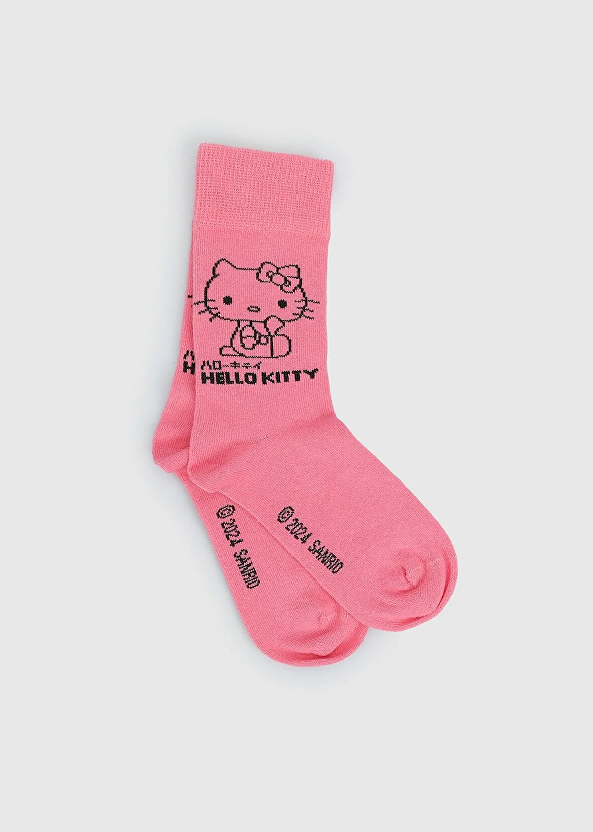 Pembe  Hello Kitty Pembe Soket Çorap 27-30