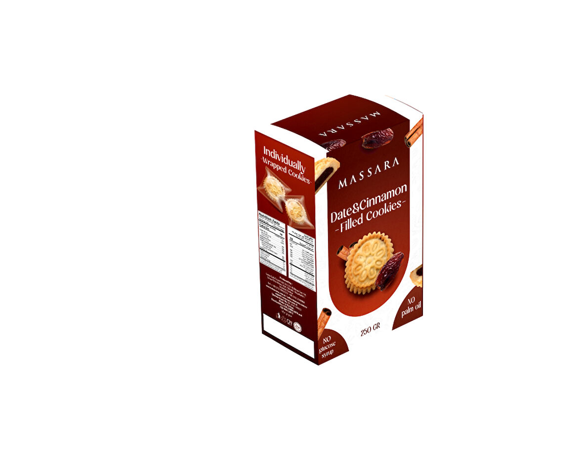 Massara Hurma&Tarçın Dolgulu Tekli Sargılı Kurabiye 250 gr