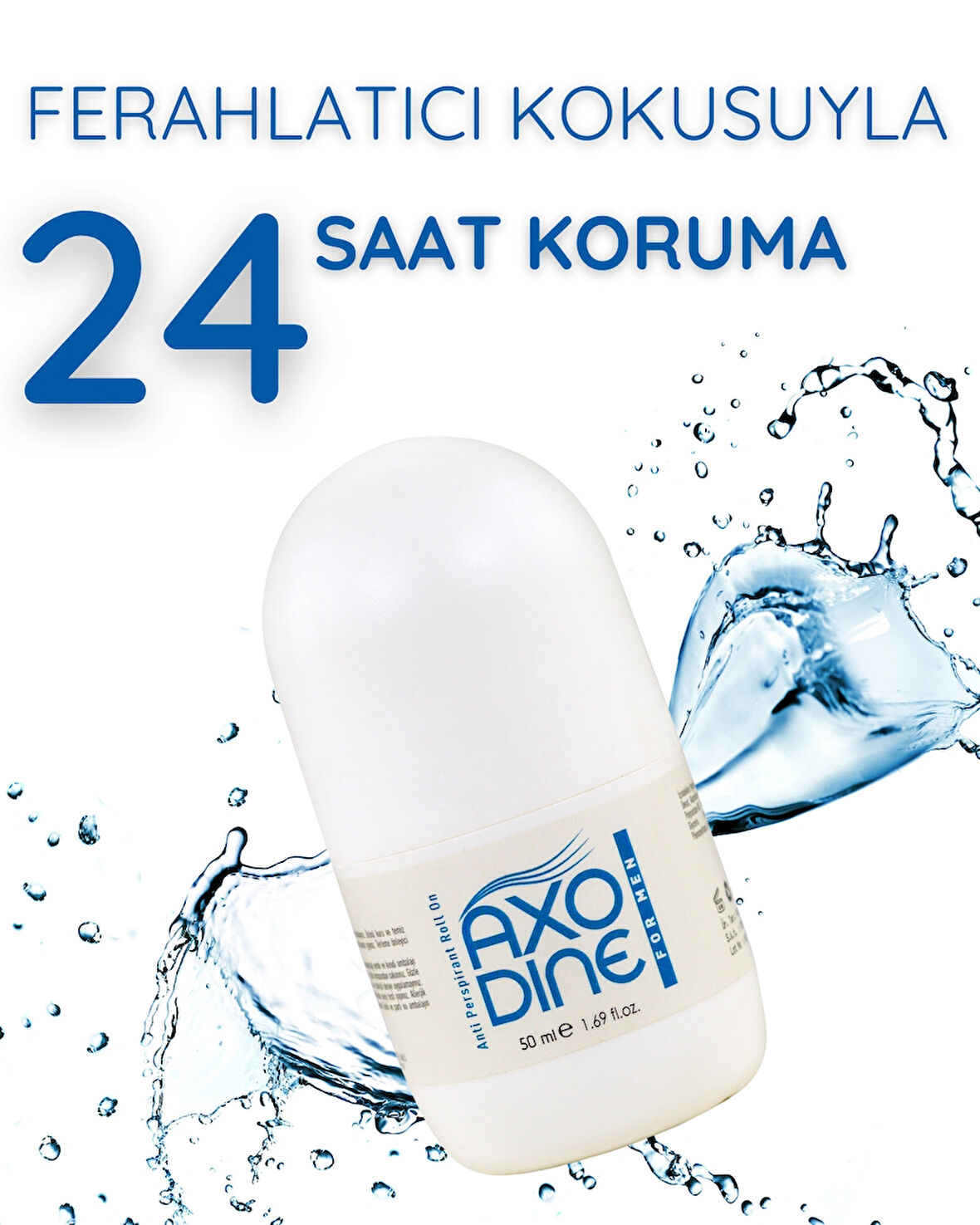 Axodine Antı Perspirant Erkek Roll On Deodorant Ter Kokusu Önleyici Leke Bırakmayan 50 ml 