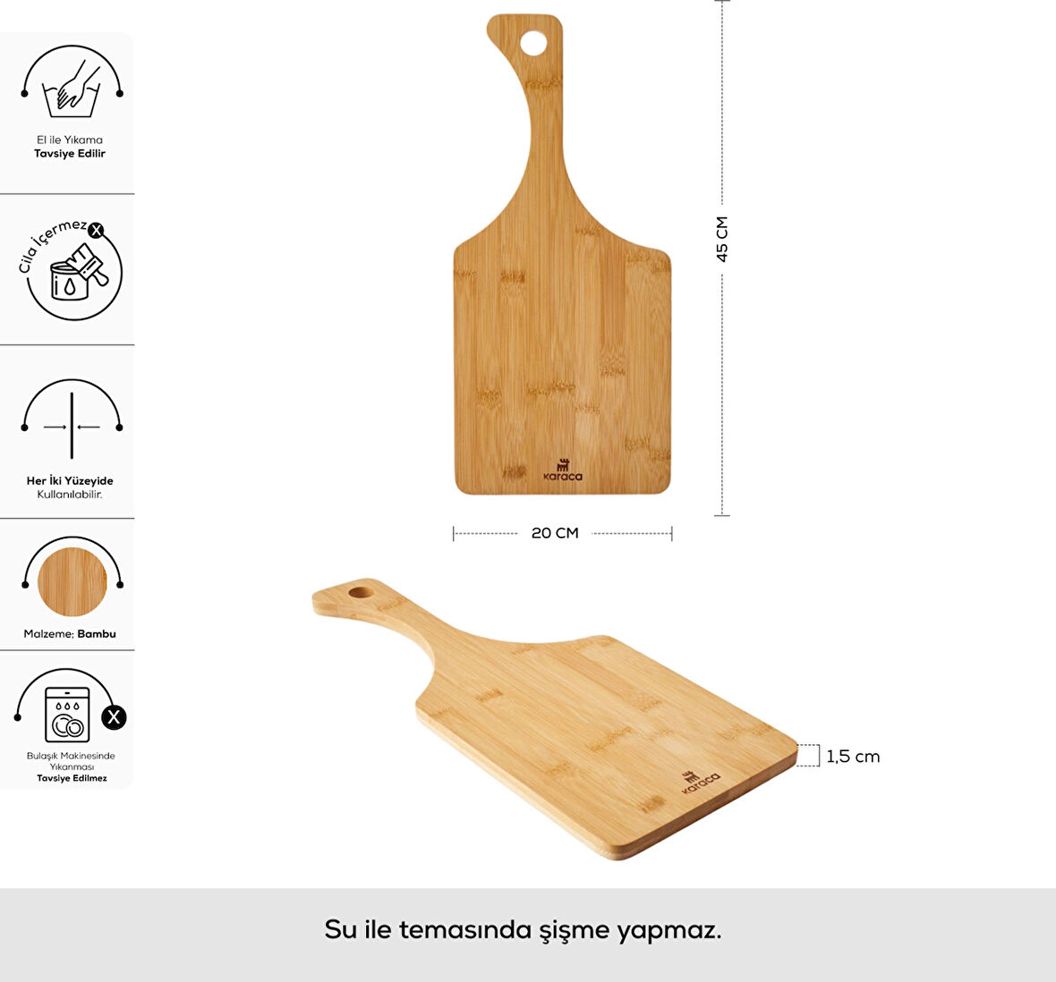 Karaca Puzzle Twig Bambu Kesme Tahtası 45 Cm