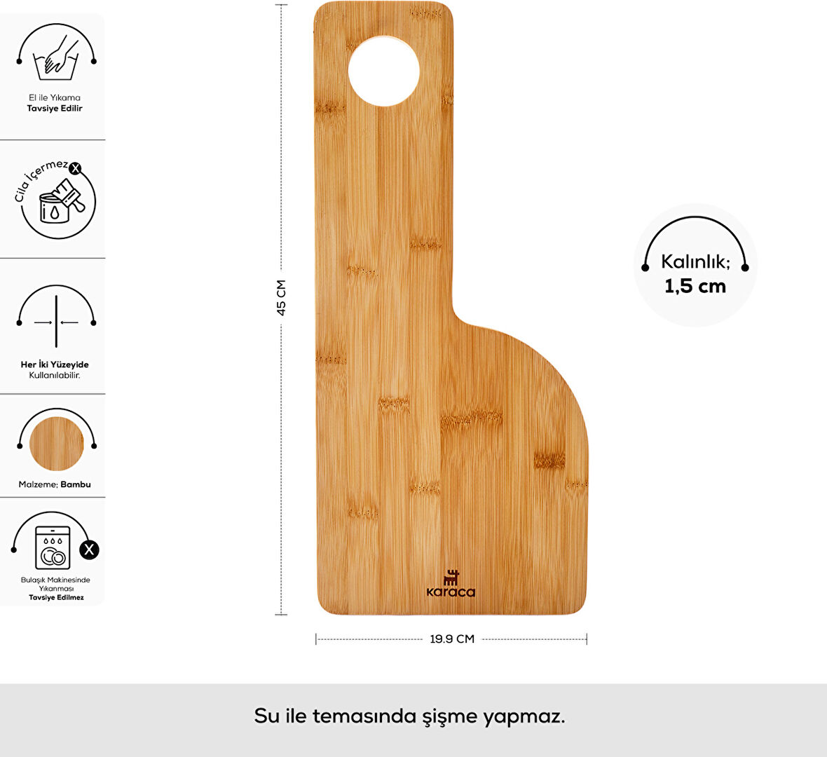 Karaca Puzzle Alpaca Bambu Kesme Tahtası 45 Cm