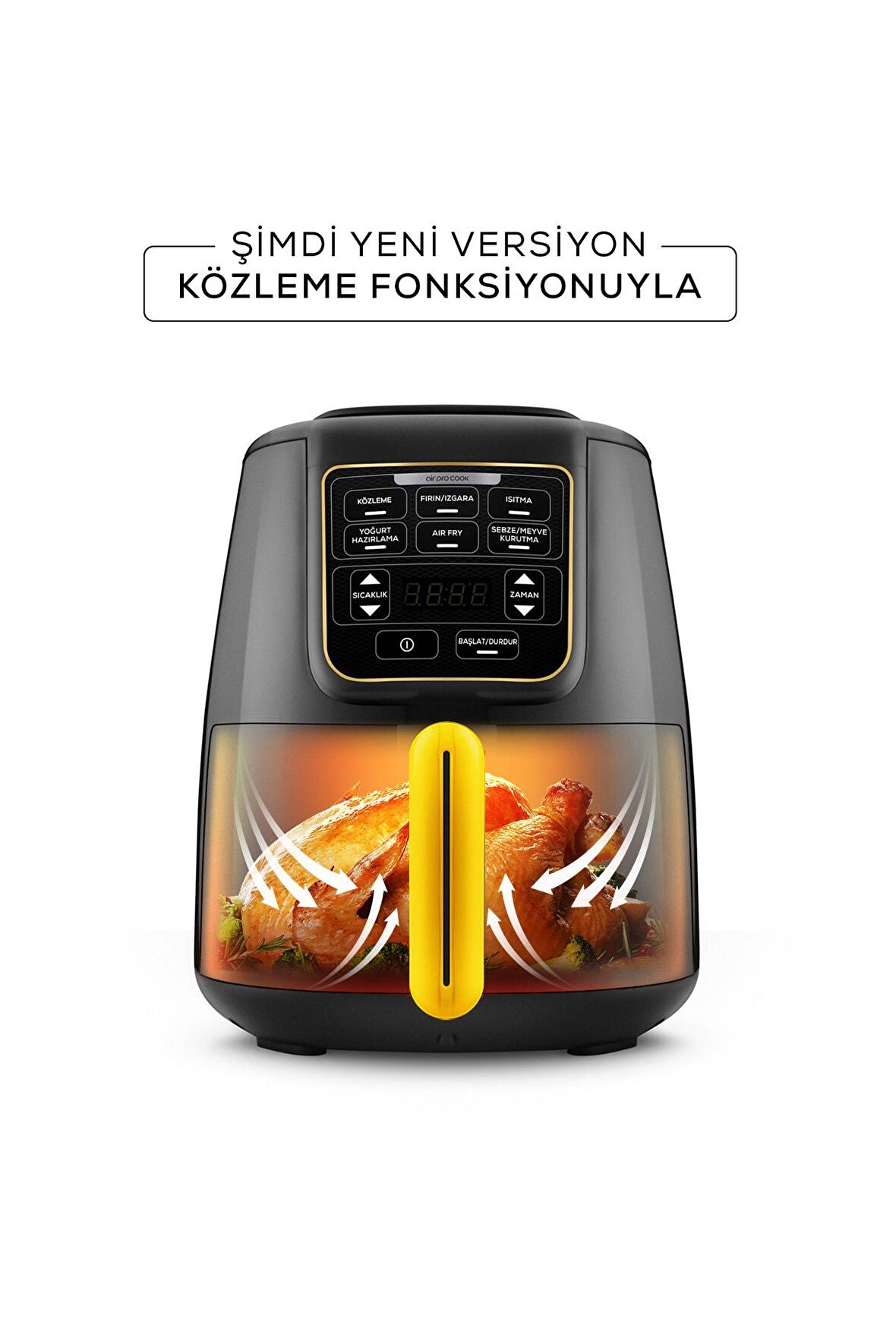 Air Pro Cook Köz Xl Airfryer Black Gold 4 Kişilik