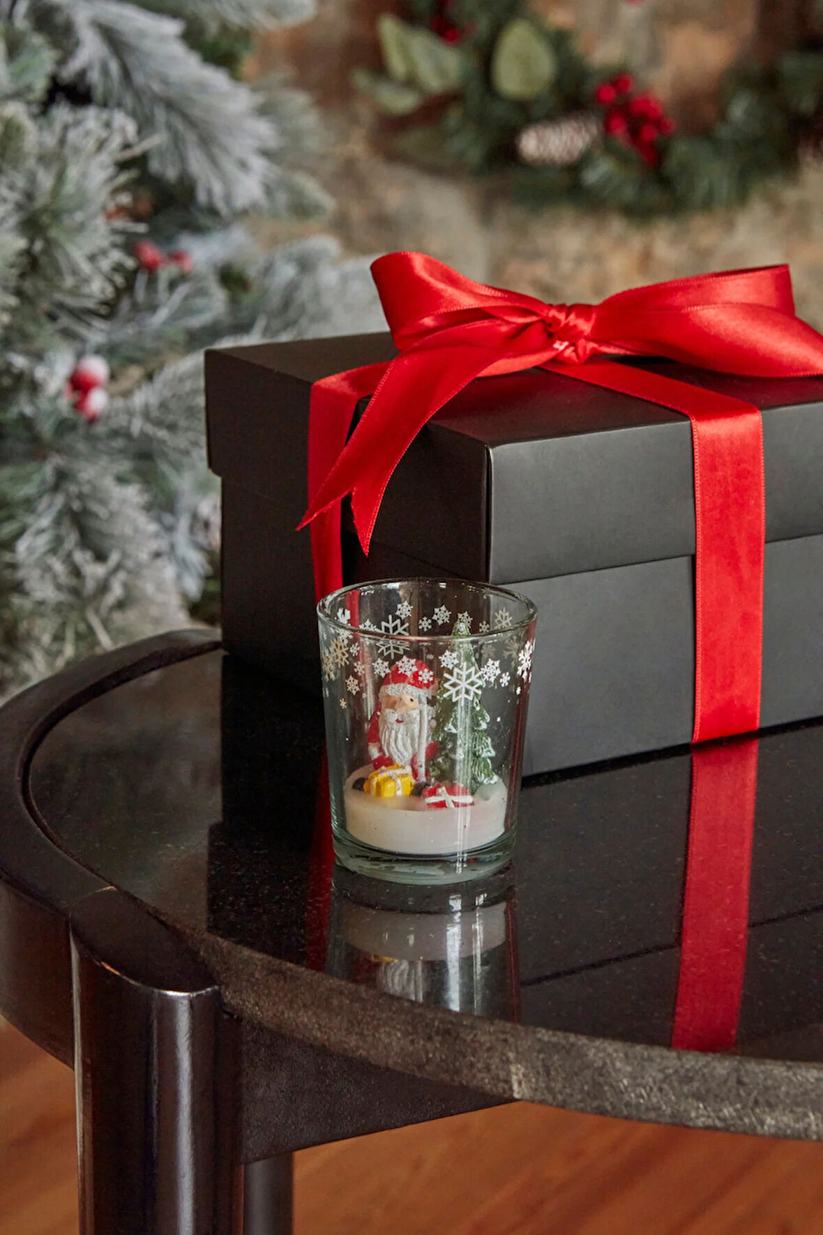 Karaca Home New Year Yılbaşı Tiny House Bardak Mum 5,5x6,5 cm