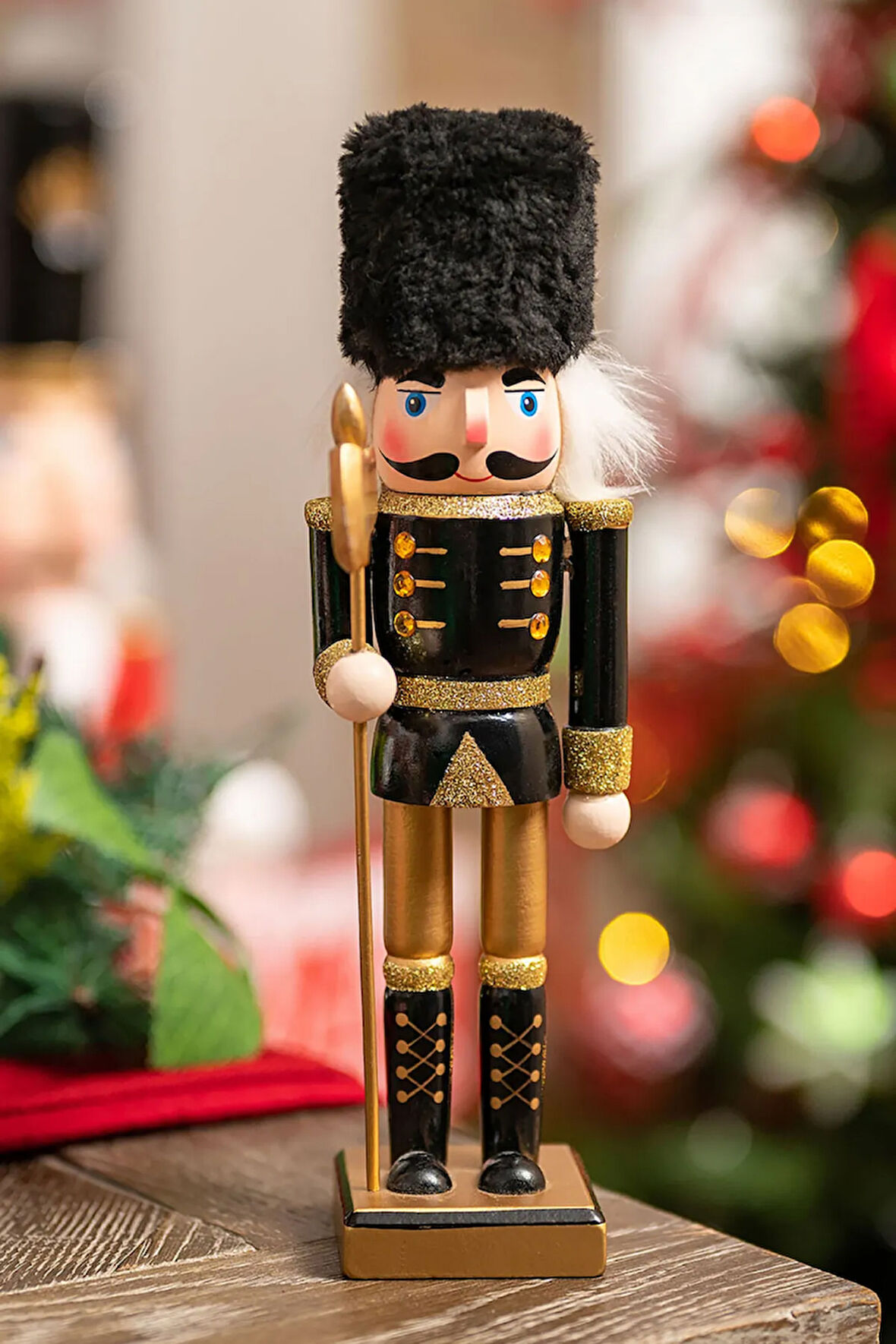 Karaca Home New Year Yılbaşı Nutcracker With Black Hat 25 cm