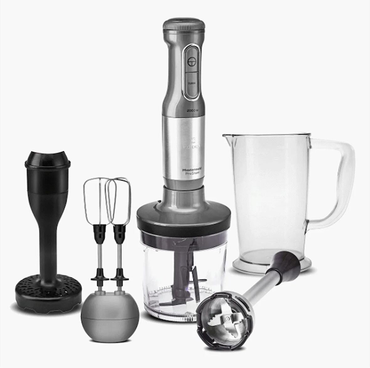 KARACA MASTERMAİD PROSTEEL UZUN BLENDER AYAKLI 6 BIÇAKLI BLENDER SETİ GALAXY GREY INOX 2000 W