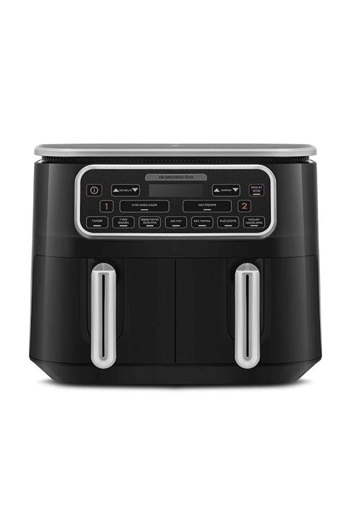 Karaca Air Pro Cook Duo Tandır XXXL 8 lt Black Silver Yağsız Fritöz Outlet