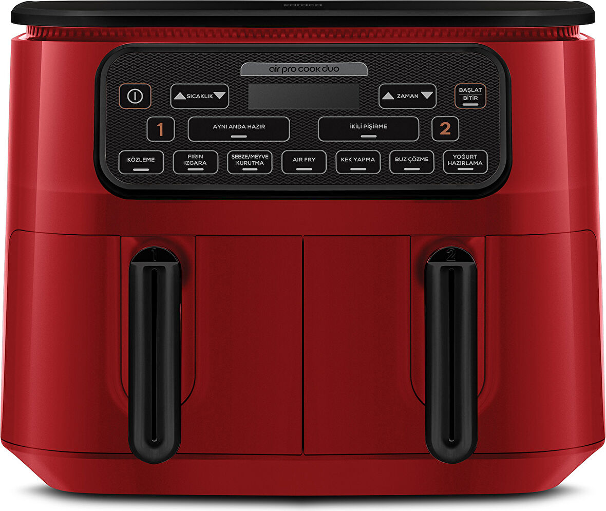 Karaca Air Pro Cook Duo Köz Xxxl 4+4 Litre Airfryer Ruby 8 Kişilik