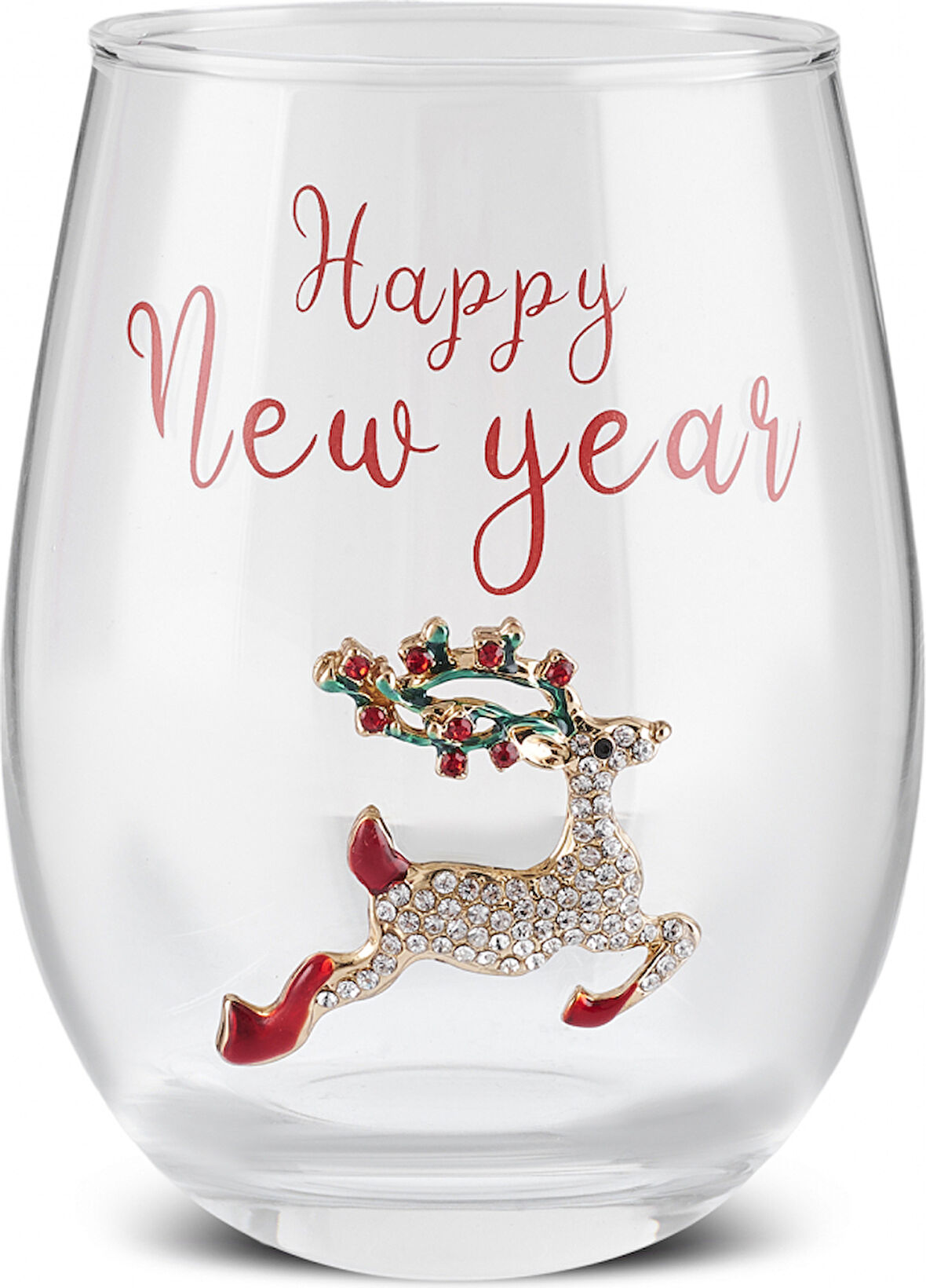 Karaca New Year Yılbaşı Çam Ağaçlı Meşrubat Bardağı 535 ml