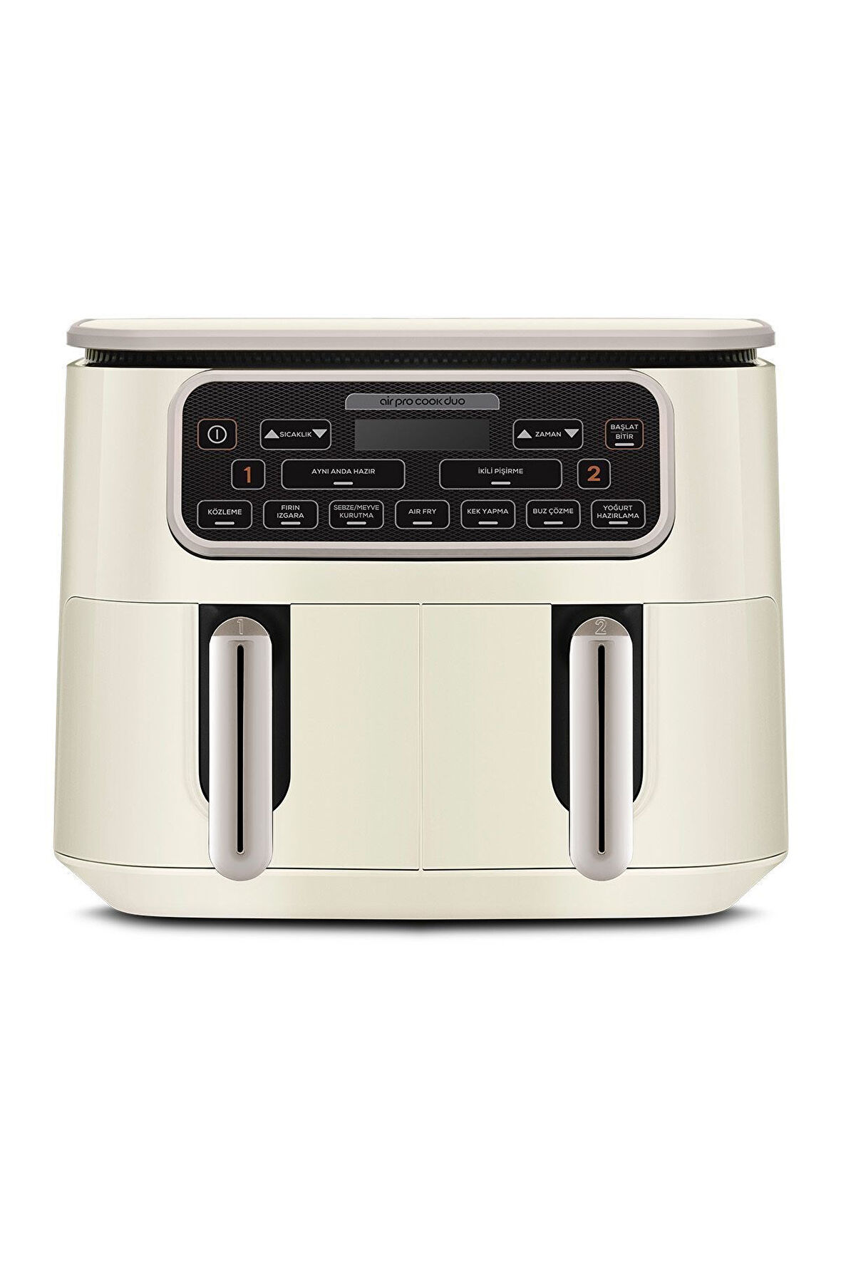 Air Pro Cook Duo Köz Xxxl 4+4 Litre Airfryer İconic Beige 8 Kişilik