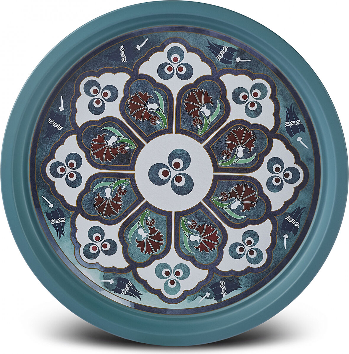 Karaca Bursa Metal Yuvarlak Servis Tepsisi 35 Cm
