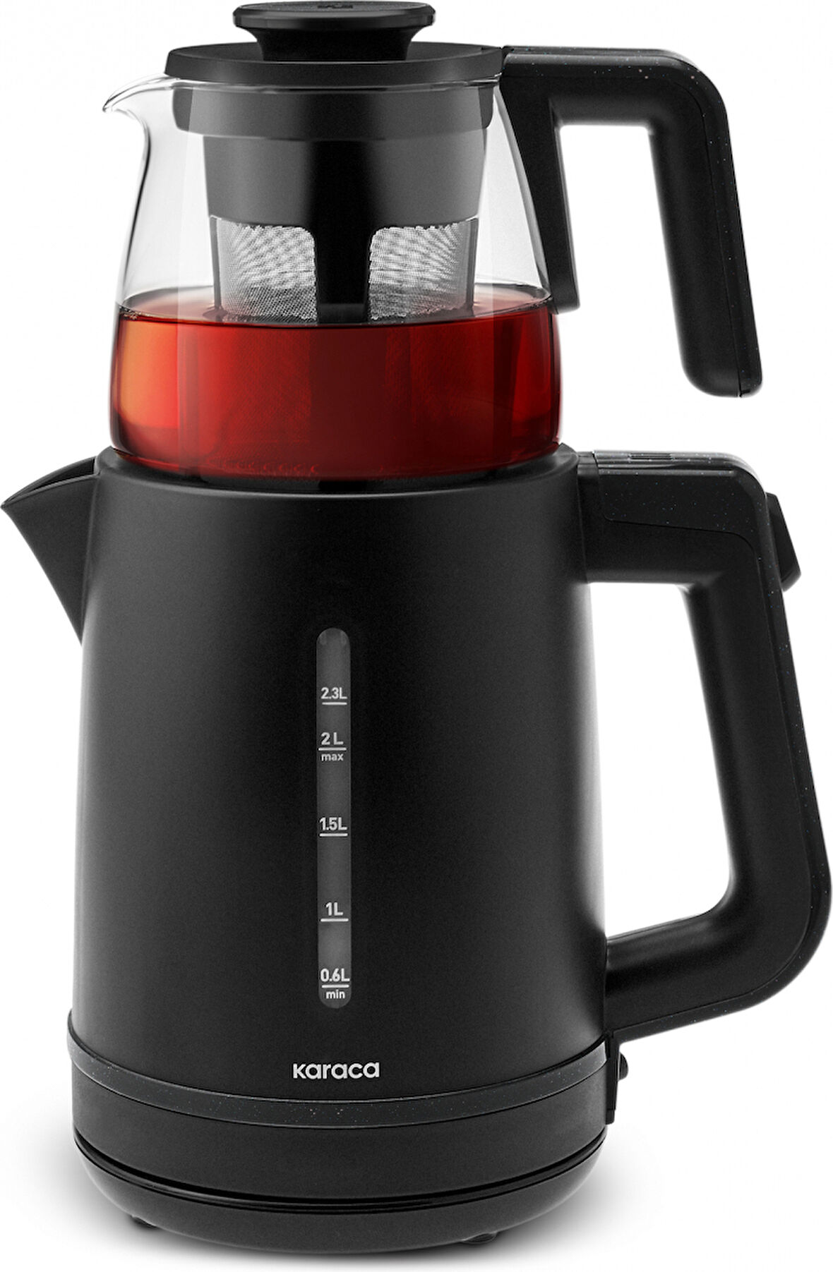 Karaca Tea Grande XL Çay Makinesi ve Kettle Shiny Black