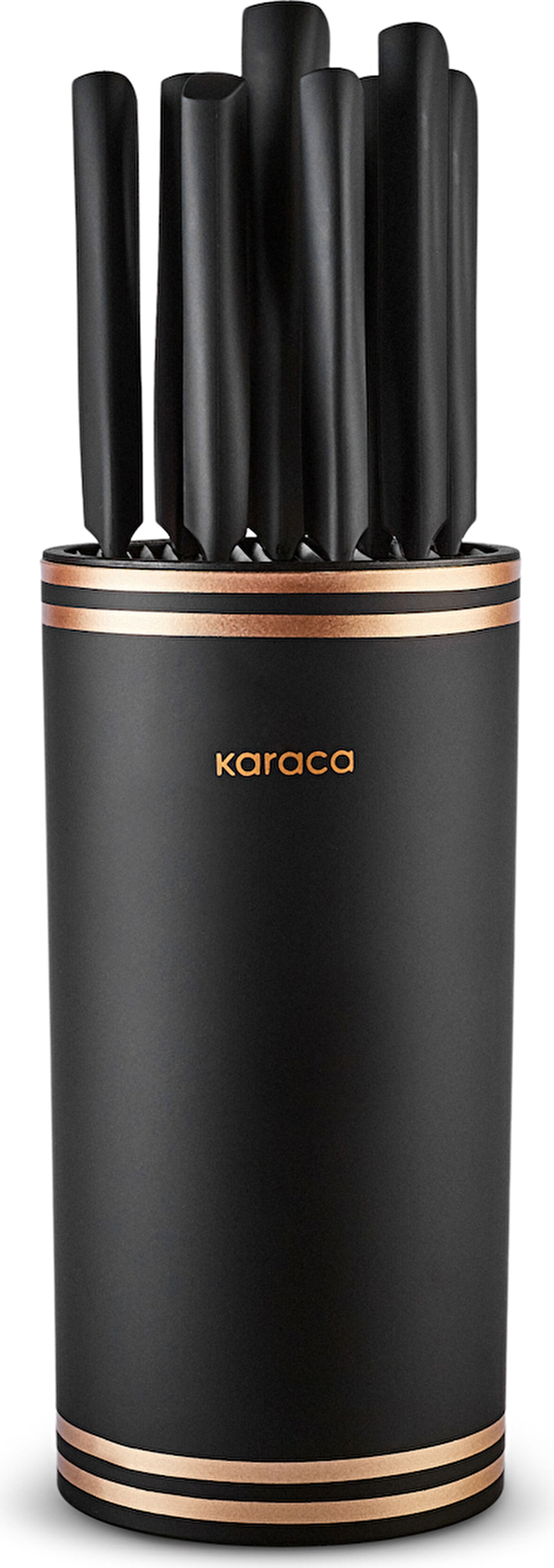 Karaca Megacut Round 9 Parça Bıçak Seti Siyah