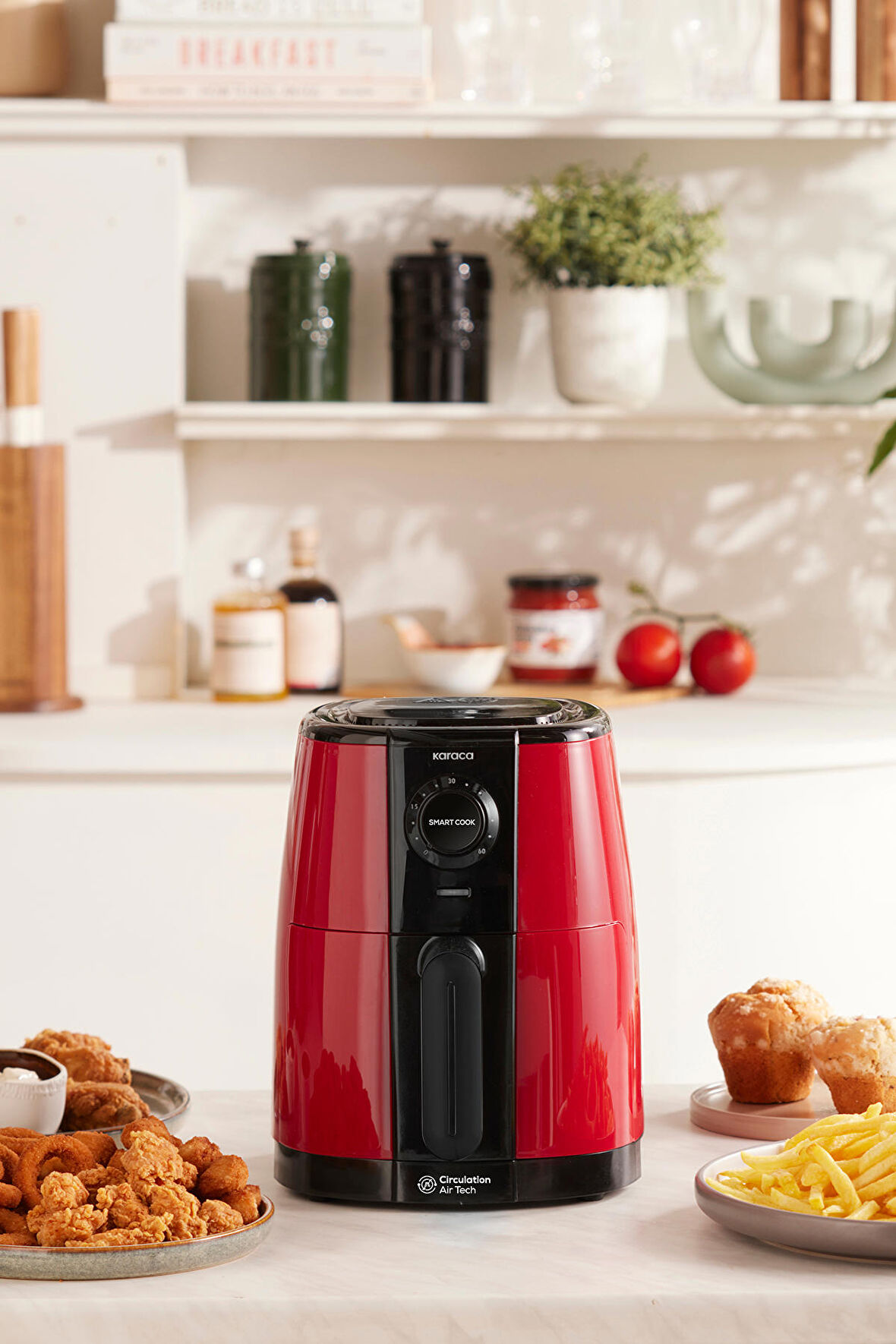 Smart Cook 60 Dakikaya Kadar Zaman Ayarlı Compact Airfryer Ruby