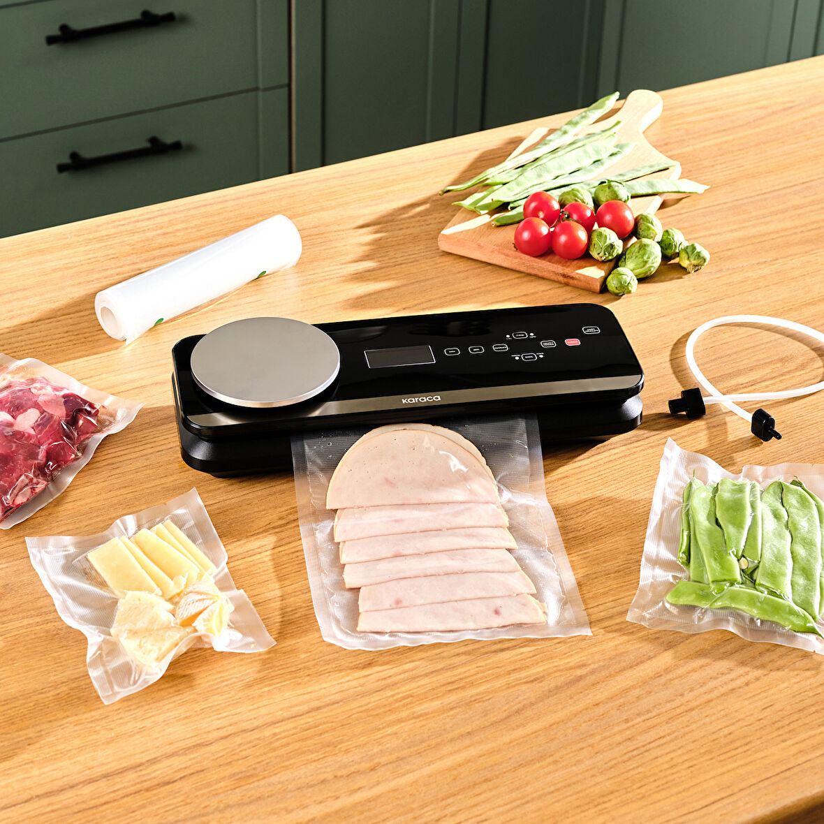 Karaca Seal and Fresh Inox Tartılı Vakum Makinesi 5 Adet Poşet ve 1 Adet Rulo Hediyeli