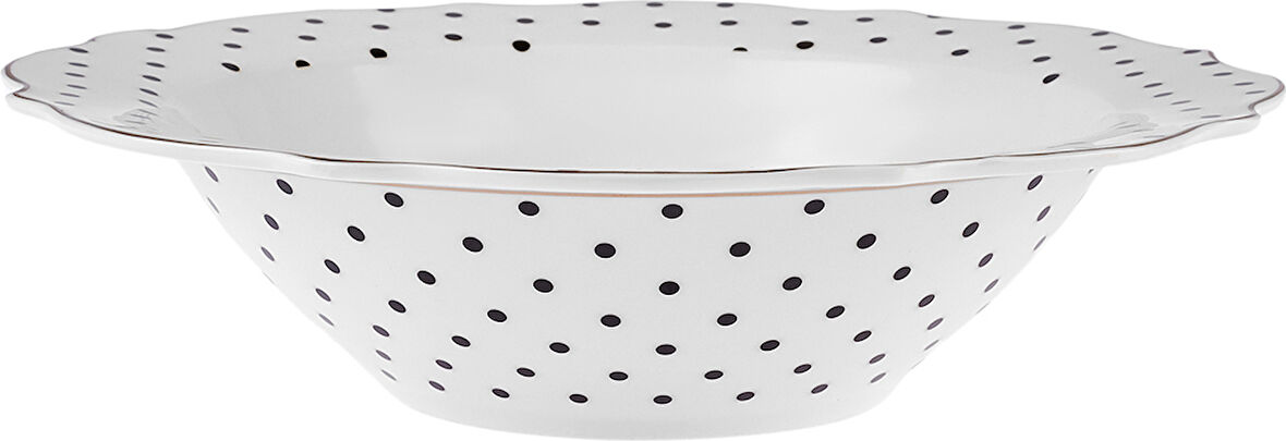 Karaca New Romantic Puantiyeli Bol Kase 25 cm Siyah