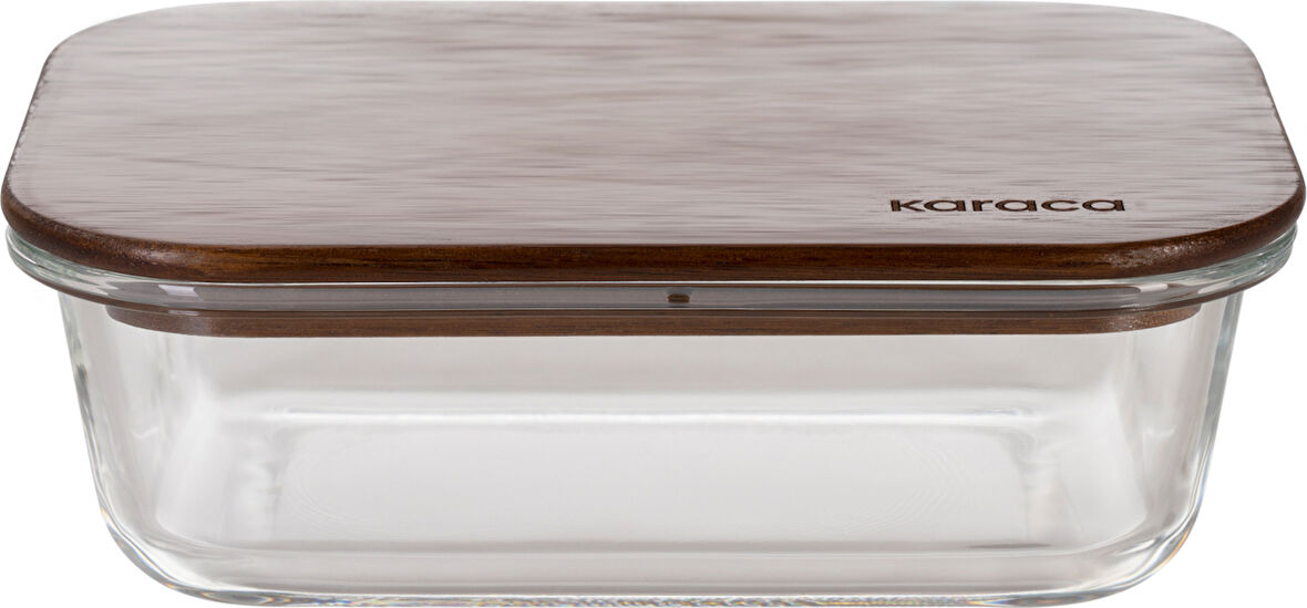 Karaca Karya Acacia Ahşap Kapaklı Cam Saklama Kabı 950 Ml