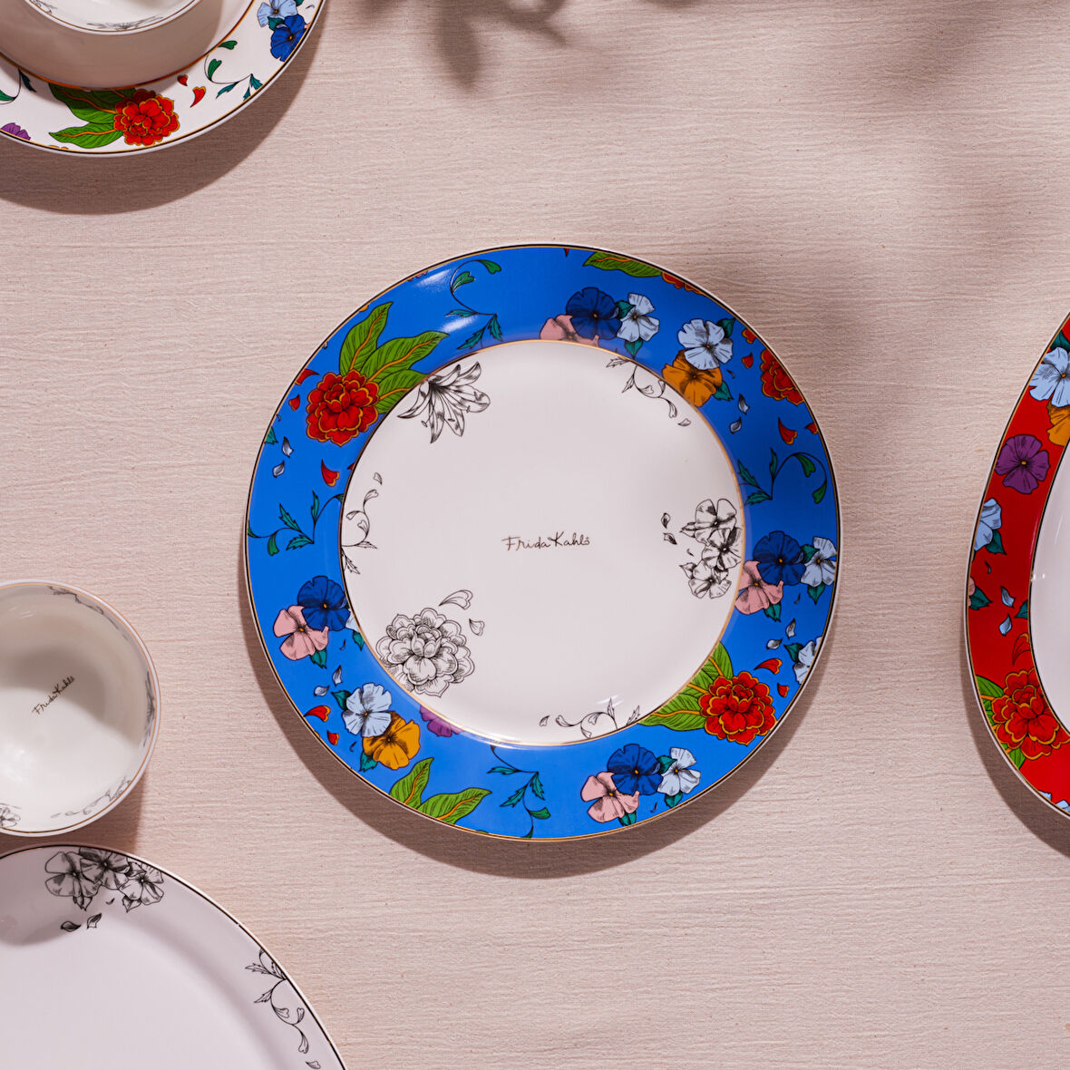 Karaca Frida Servis Tabağı Mavi 27 cm