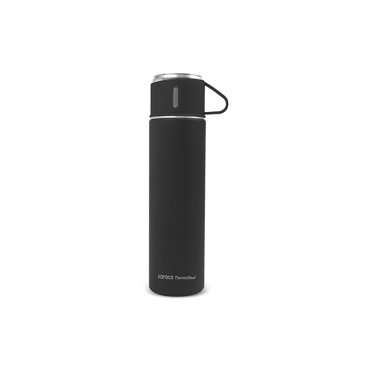 Karaca Thermosteel Nature Bardaklı Çelik Sızdırmaz Termos Siyah 550 ml
