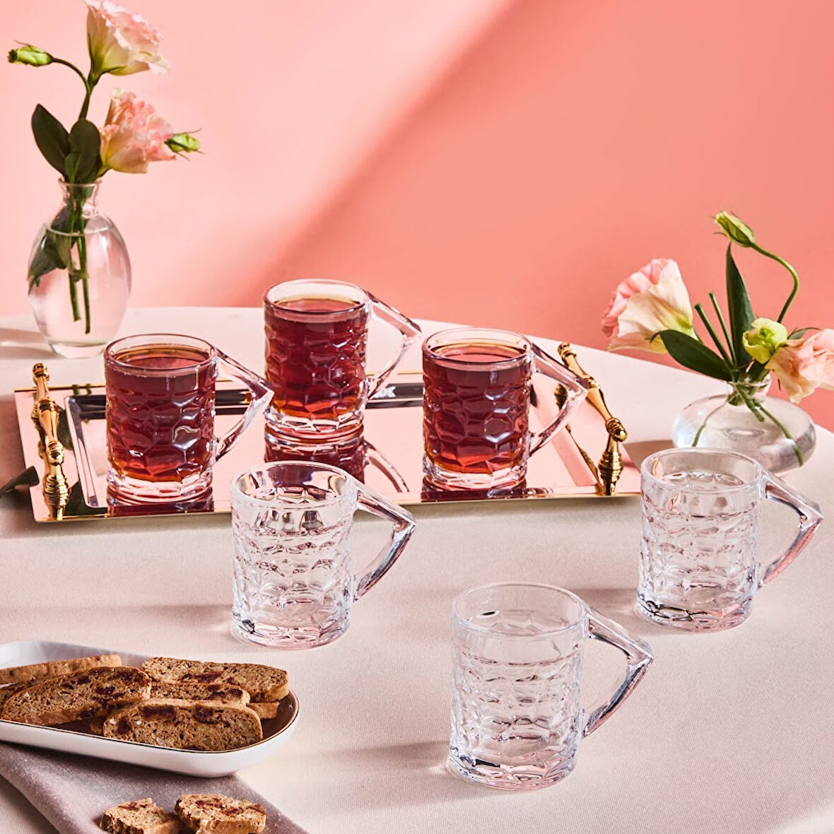 Karaca Defne 6'lı Çay Bardağı Seti 195 ml