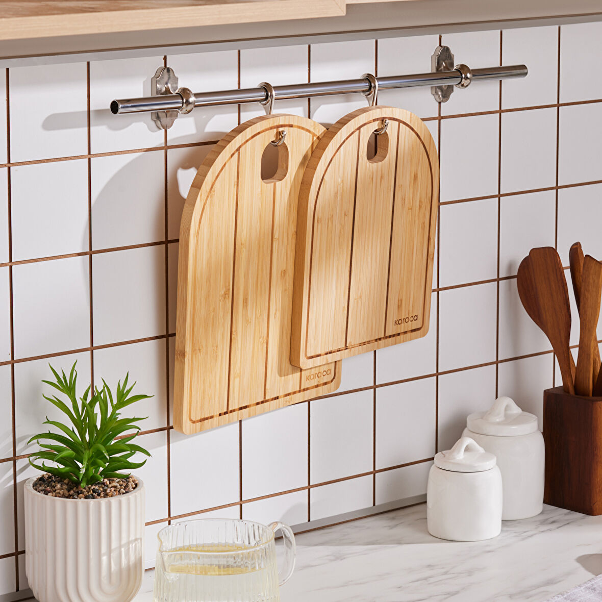 Karaca Leyla 2'li Bambu Kesme Tahtası 28/33 cm