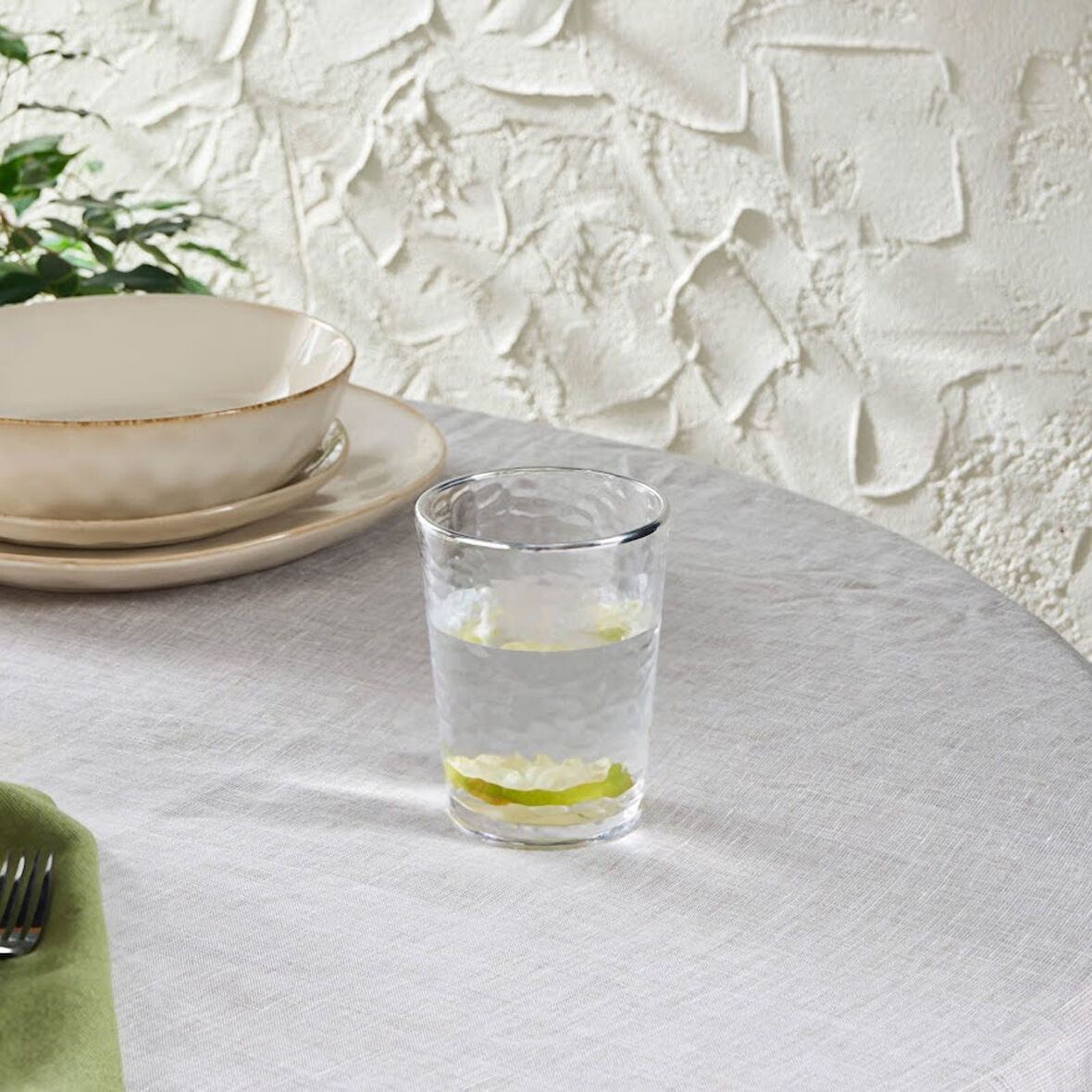 Karaca Akroma Transparent Su Bardağı 435 ml Platin