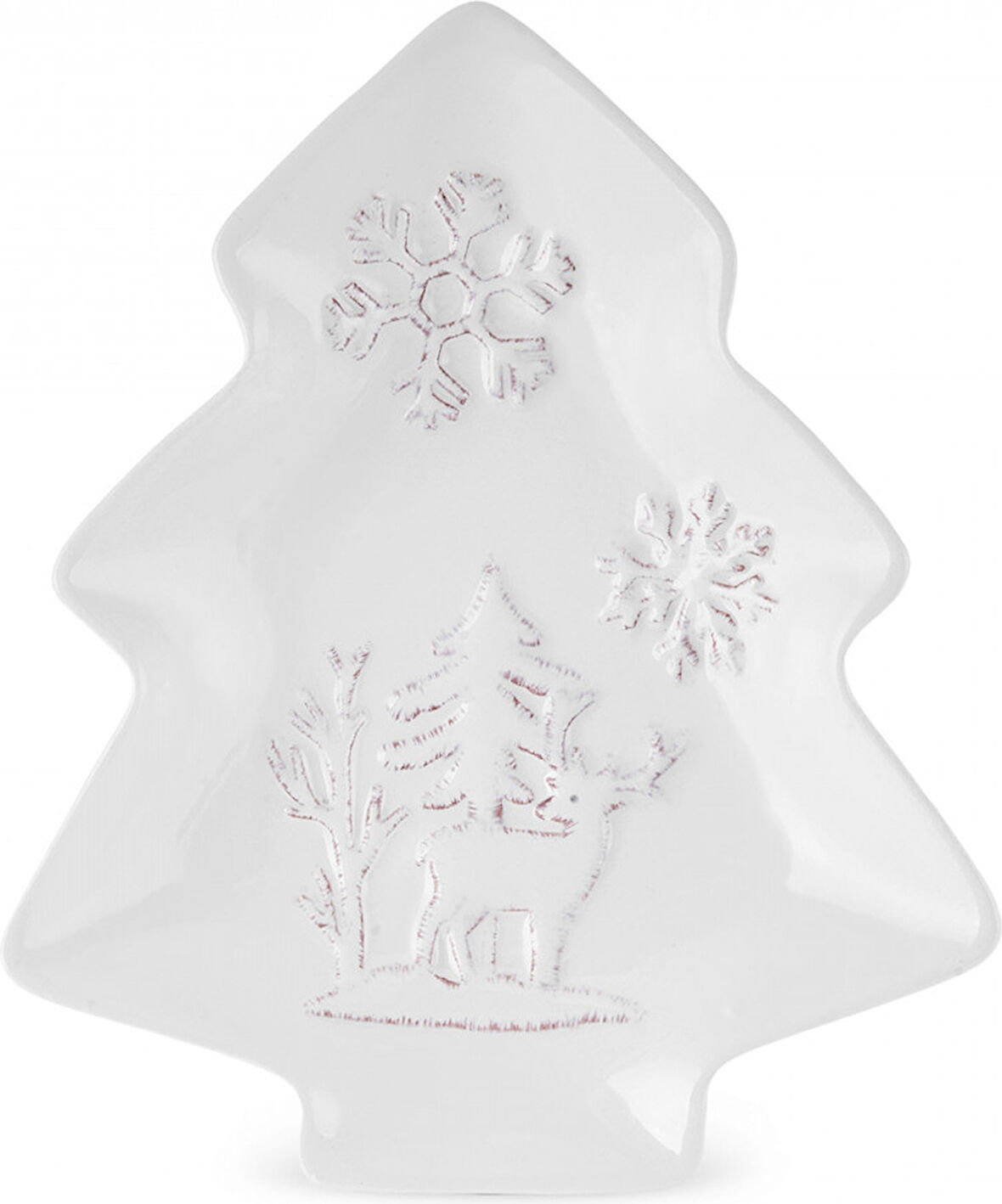 Karaca New Year Yılbaşı Snowy Servis Tabağı 18 Cm Beyaz