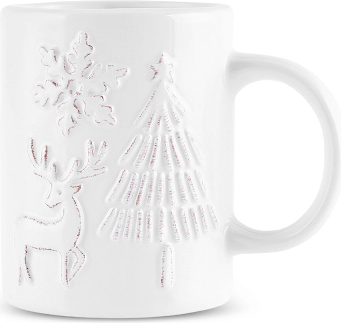 Karaca New Year Yılbaşı Snowy Kupa 280 ml Beyaz