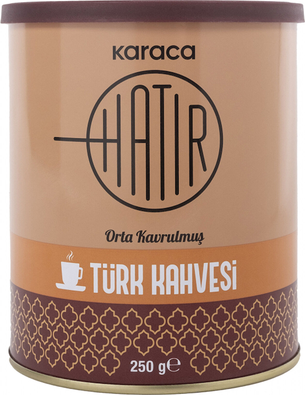 Karaca Hatır Orta Kavrulmuş Türk Kahvesi Teneke Kutu 250 Gr