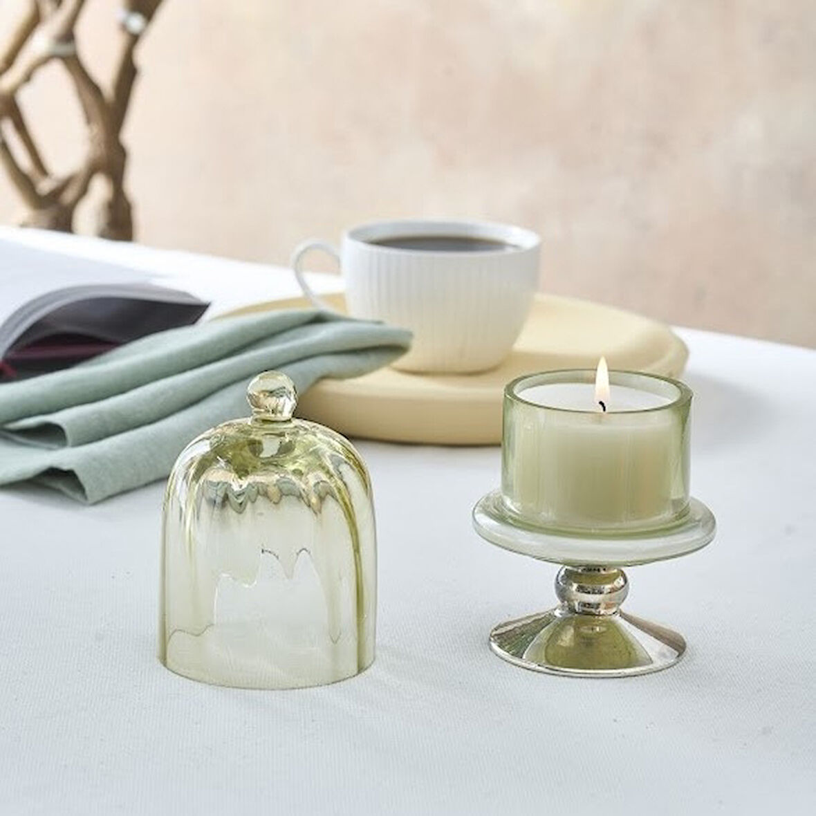 Karaca Noriss Dekoratif Cam Kapaklı Kokulu Mum Citrus