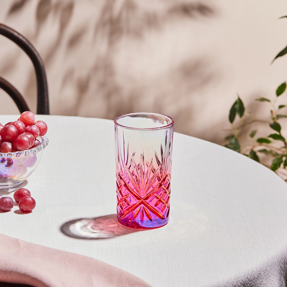 Karaca Melodico Meşrubat Bardağı 375 ml Kırmızı