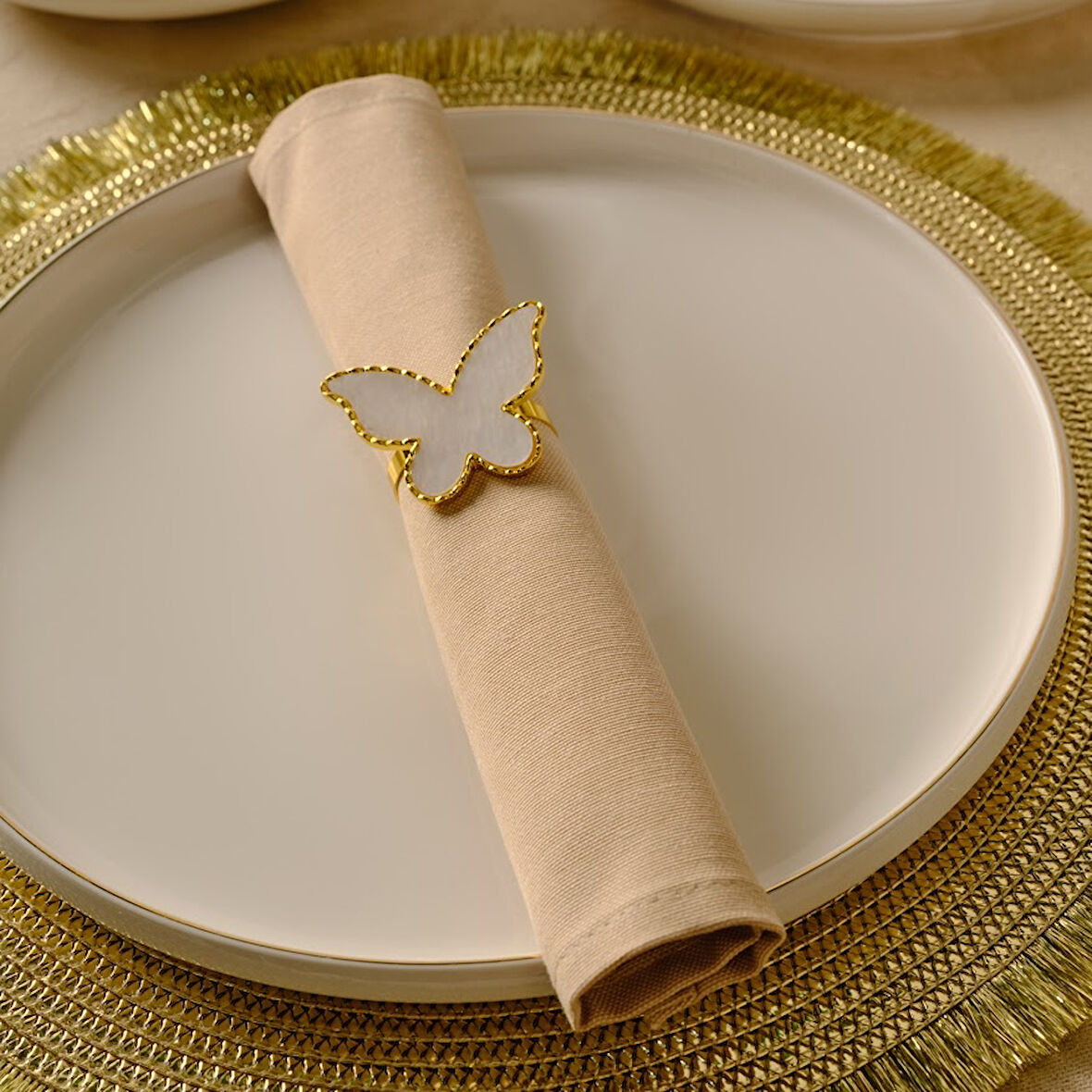 Karaca Home Butterfly 4'lü Peçete Yüzüğü