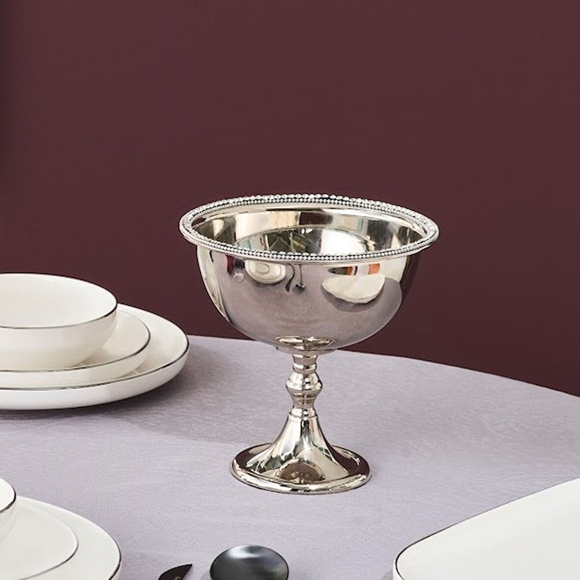 Karaca Home Karaca Majesty Ayaklı Dekoratif Kase 17 x 17 cm