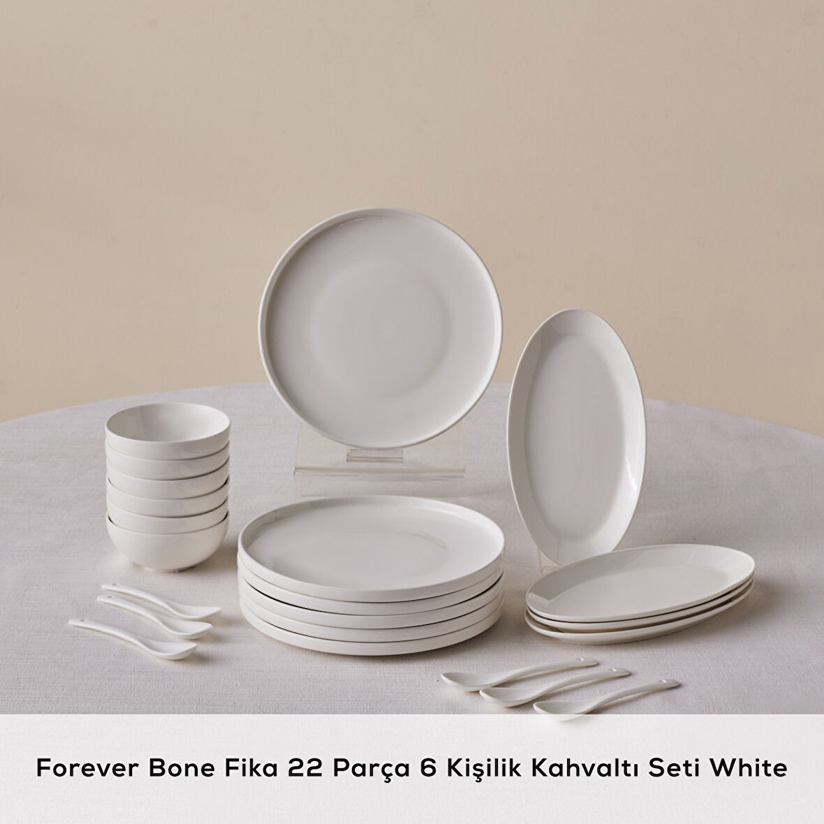 Karaca Forever Bone Fika 22 Parça 6 Kişilik Kahvaltı Seti
