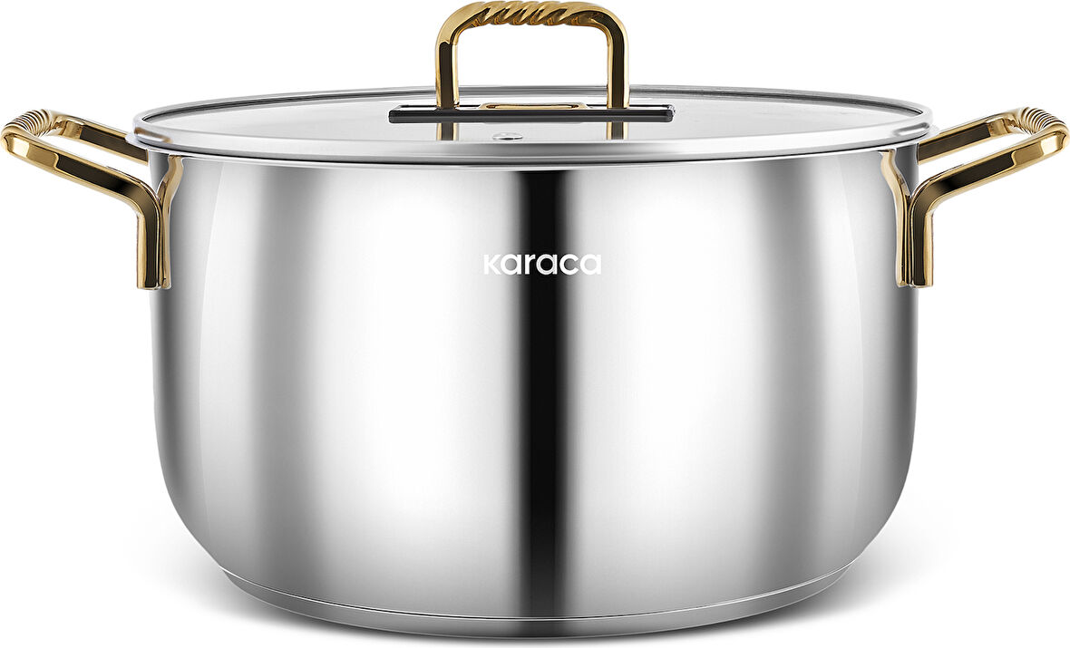 Karaca Maçka İndüksiyon Tabanlı Çelik Tencere 30 Cm Gold