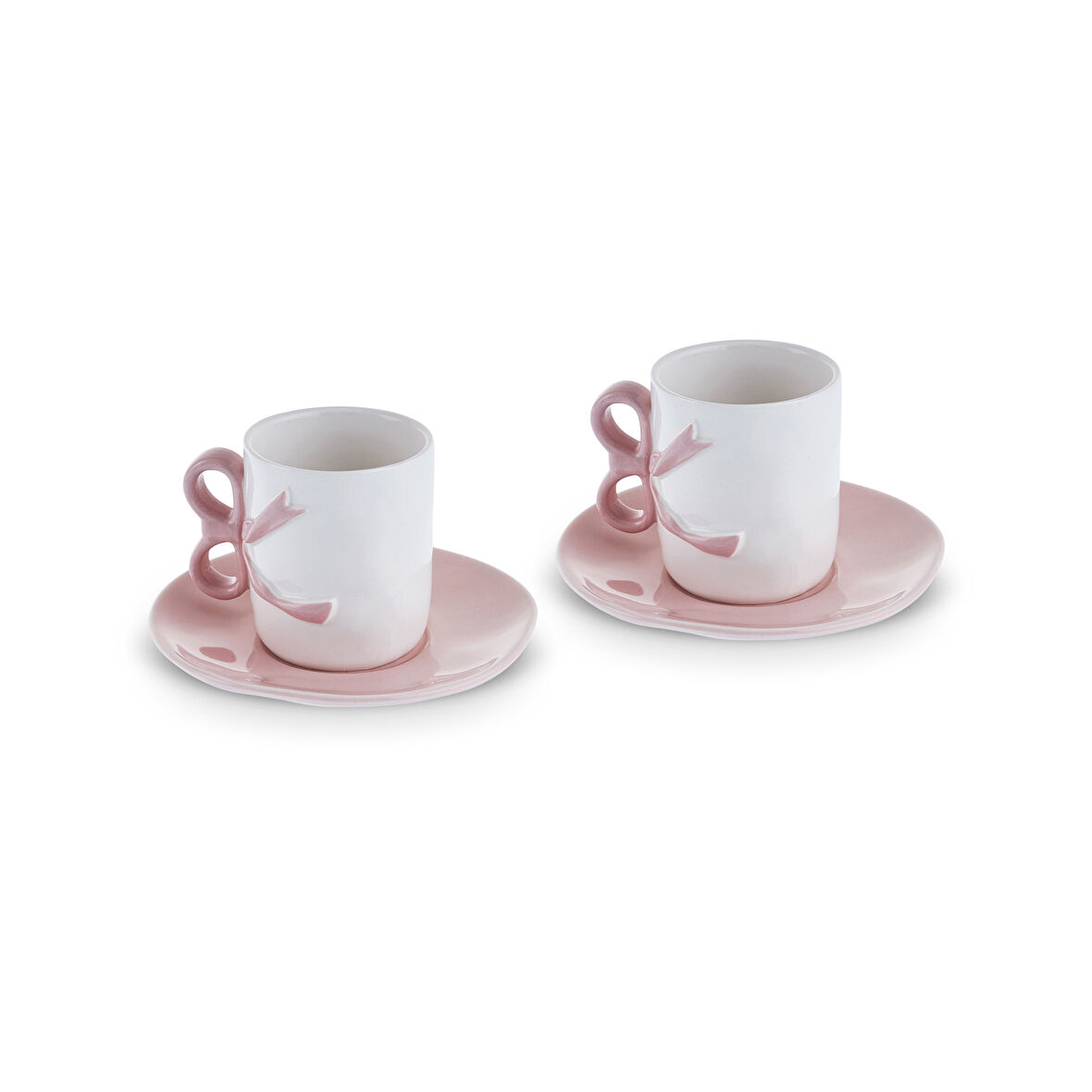 Karaca Ribbon 2 Kişilik Kahve Fincanı 110 ml Pembe