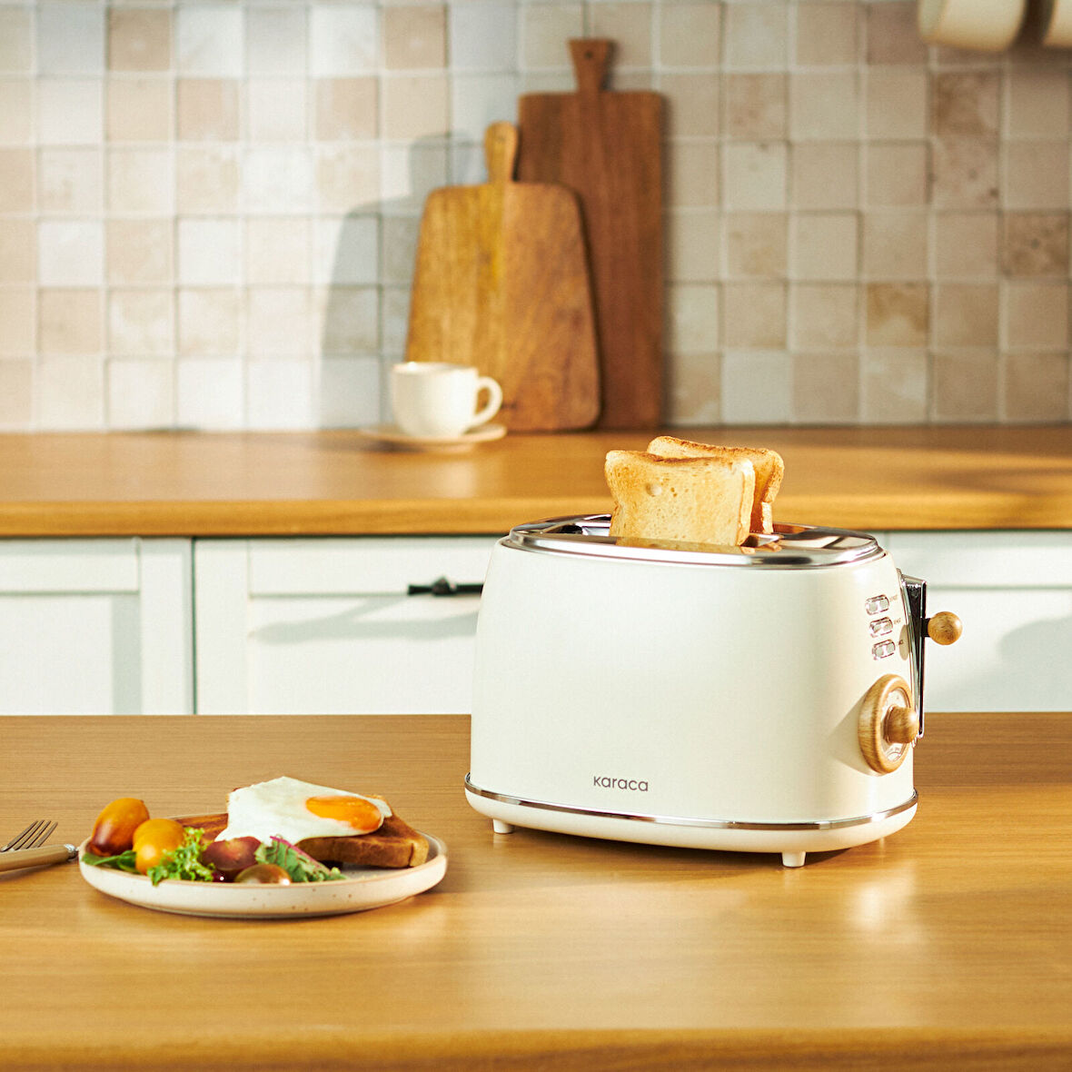 Karaca Retro Wood Ekmek Kızartma Makinesi 2 Dilim Kapasiteli 