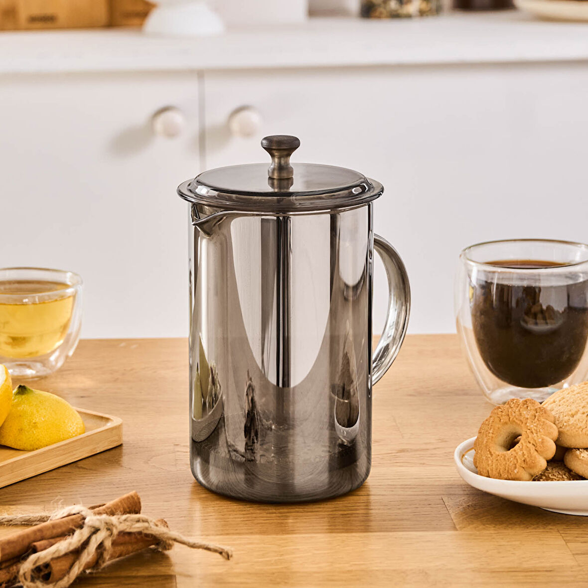 Karaca Alina French Press Gri 800 ml